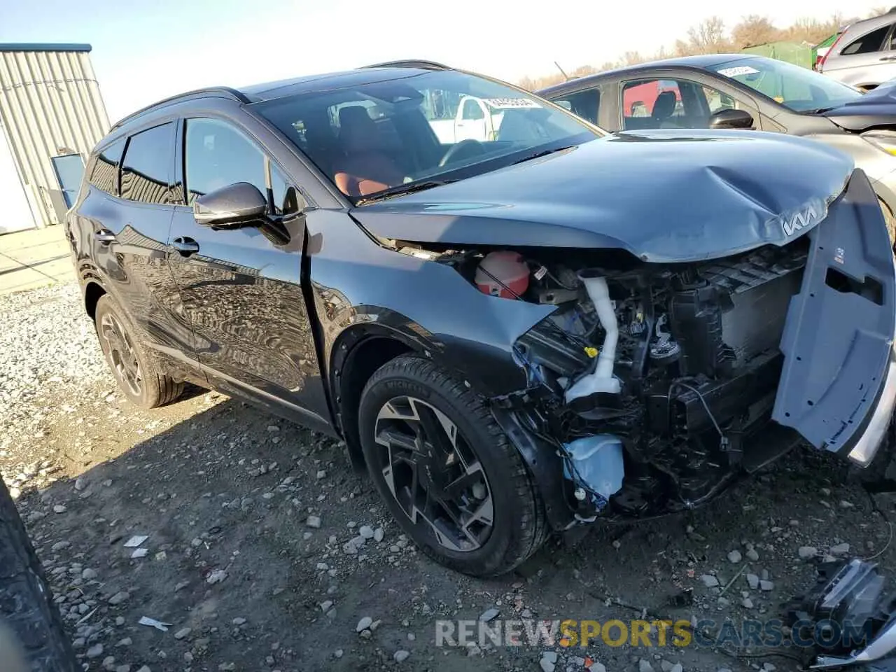 4 fotografías del automóvil dañado 5XYK5CDF7RG179106 KIA SPORTAGE 2024