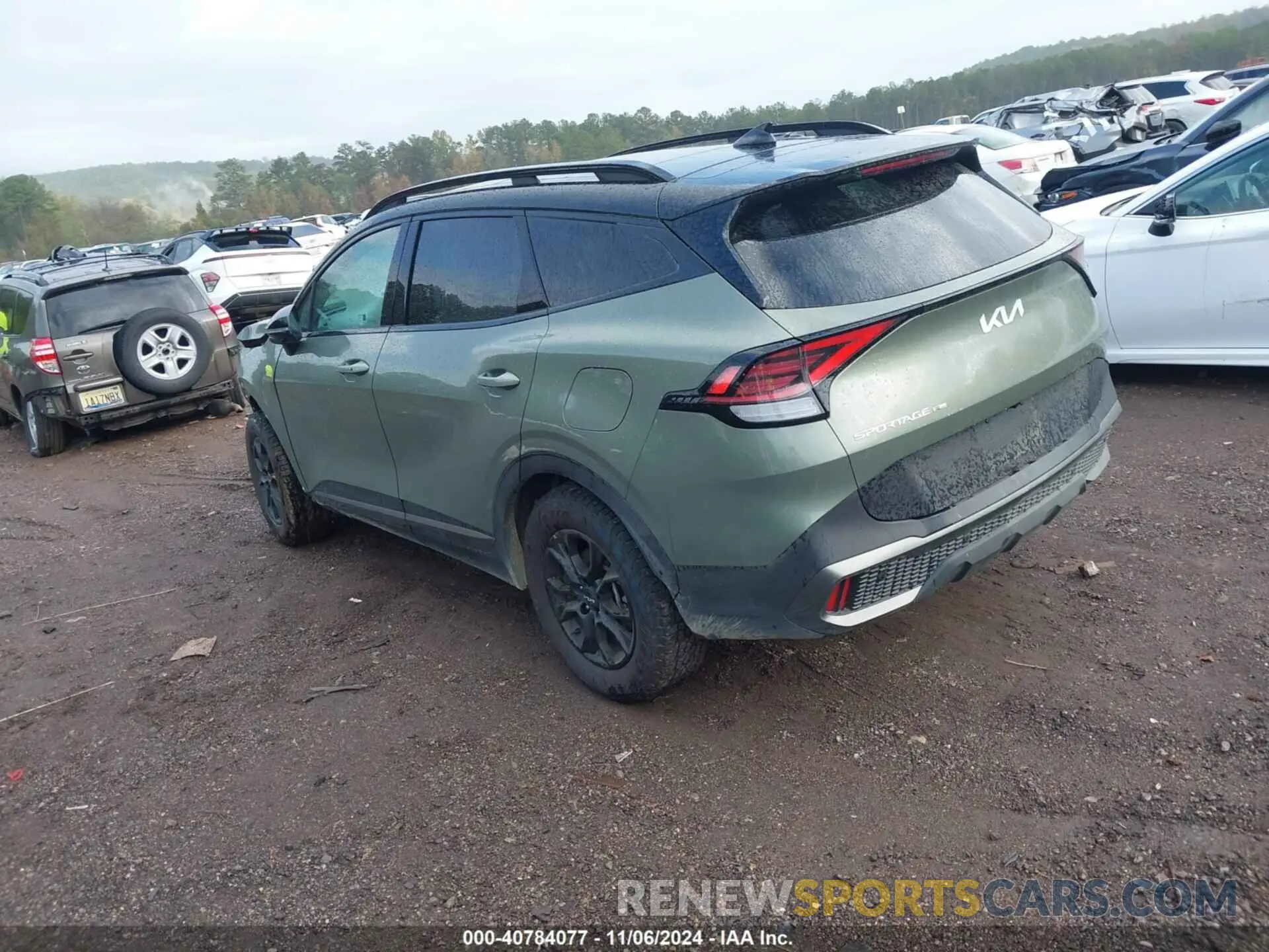 3 fotografías del automóvil dañado 5XYK7CDFXRG213520 KIA SPORTAGE 2024