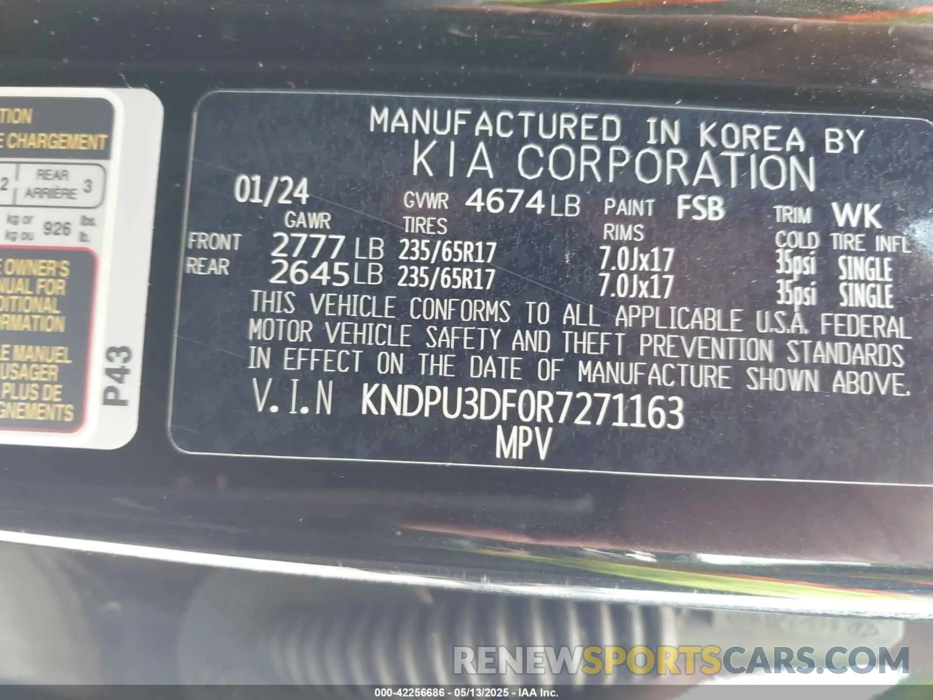 9 fotografías del automóvil dañado KNDPU3DF0R7271163 KIA SPORTAGE 2024