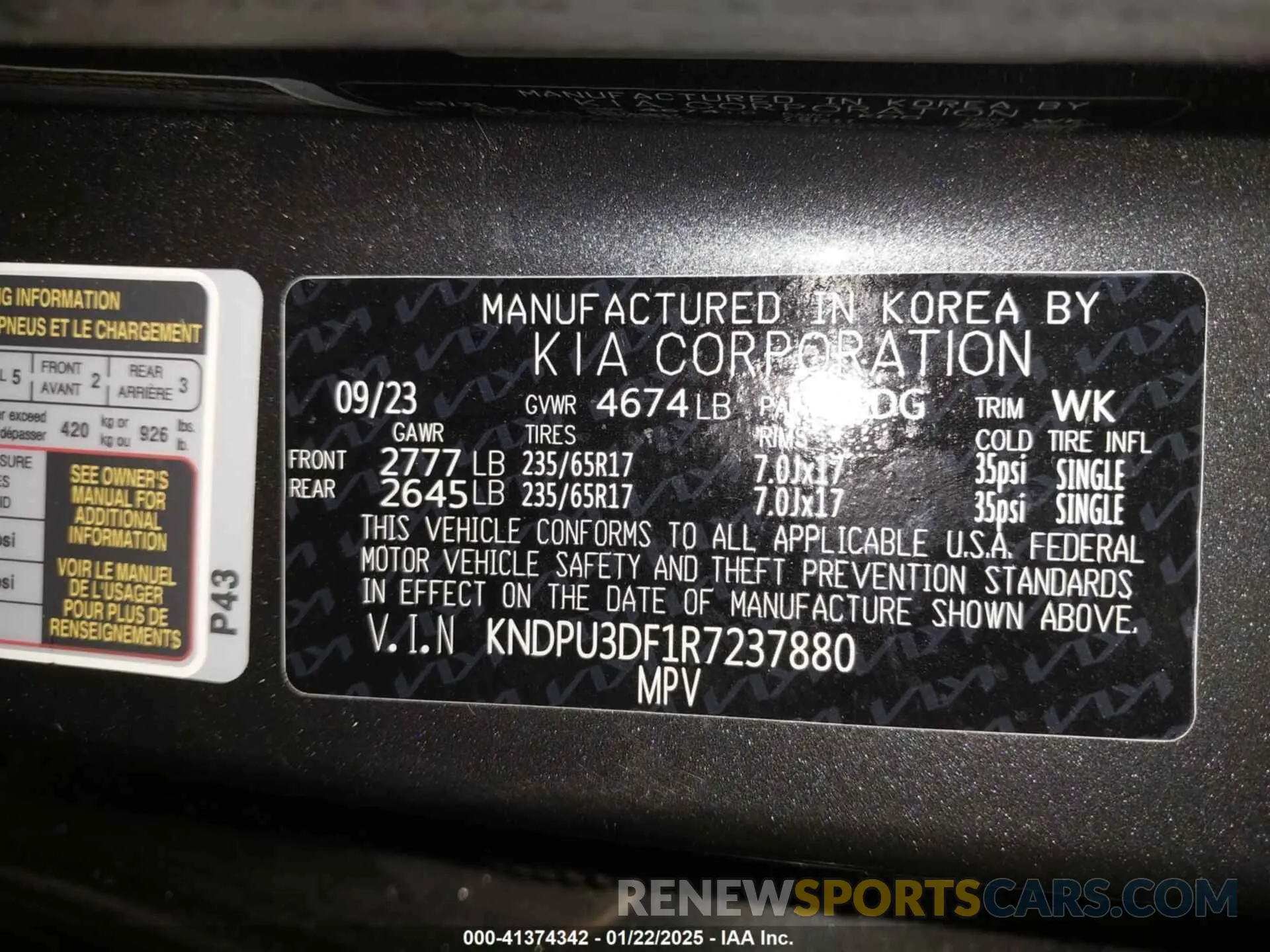 9 fotografías del automóvil dañado KNDPU3DF1R7237880 KIA SPORTAGE 2024