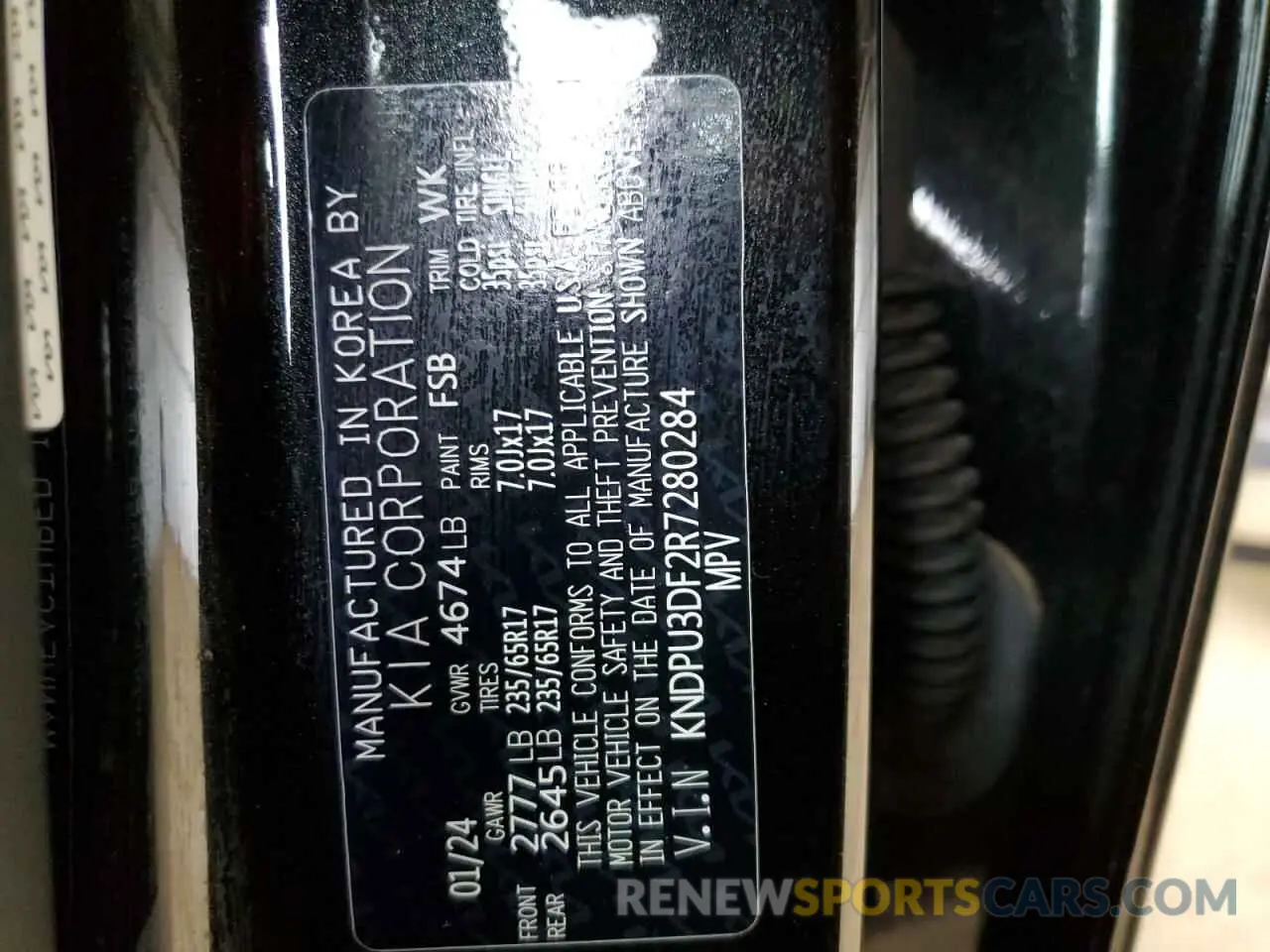 14 fotografías del automóvil dañado KNDPU3DF2R7280284 KIA SPORTAGE 2024