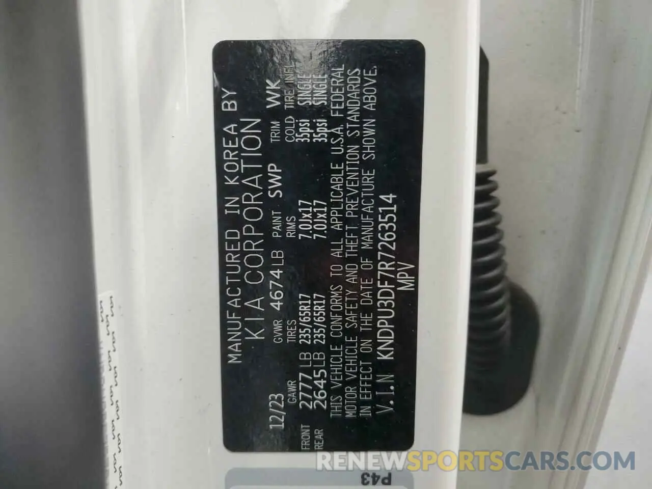 13 fotografías del automóvil dañado KNDPU3DF7R7263514 KIA SPORTAGE 2024
