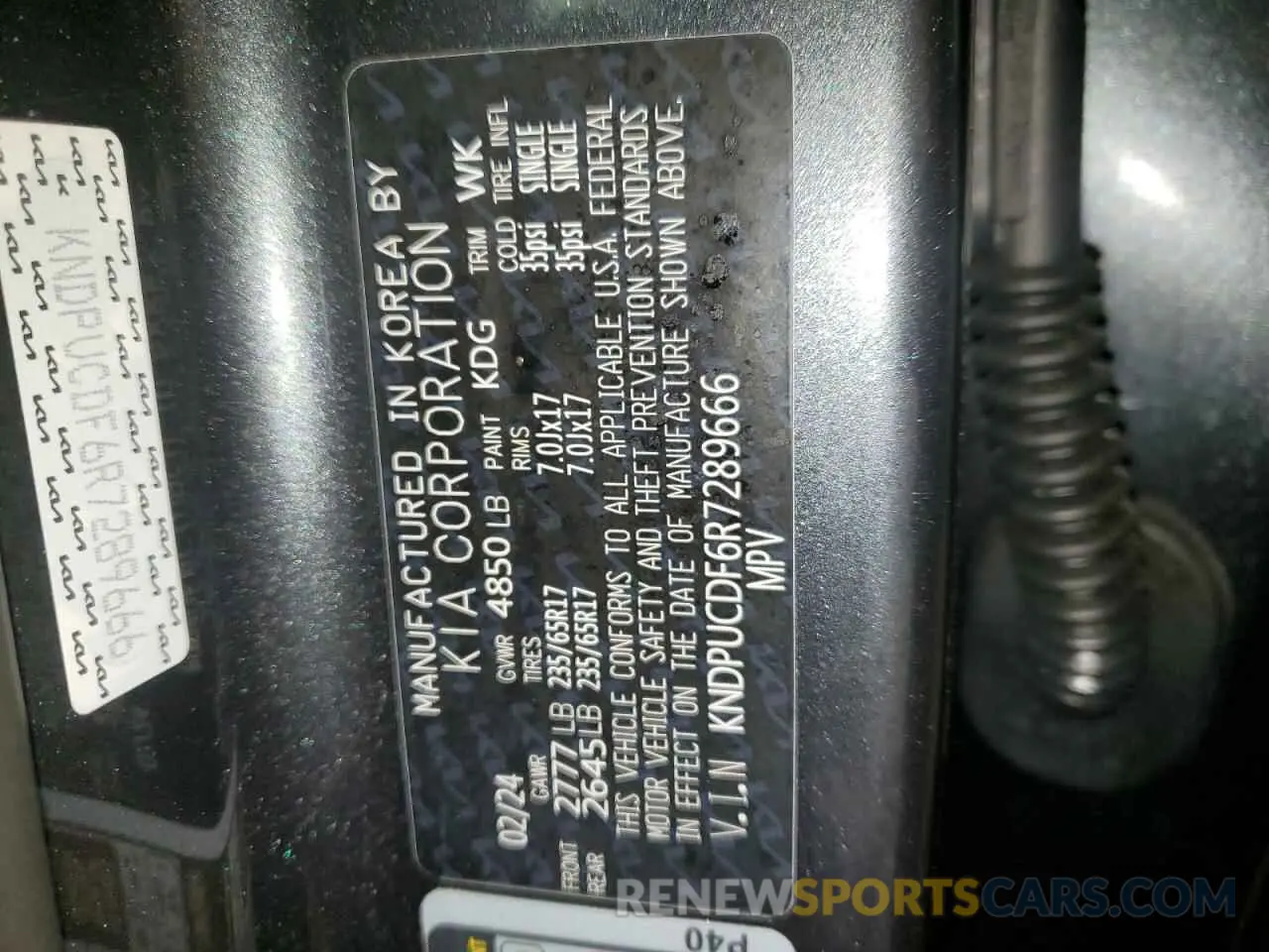 14 fotografías del automóvil dañado KNDPUCDF6R7289666 KIA SPORTAGE 2024
