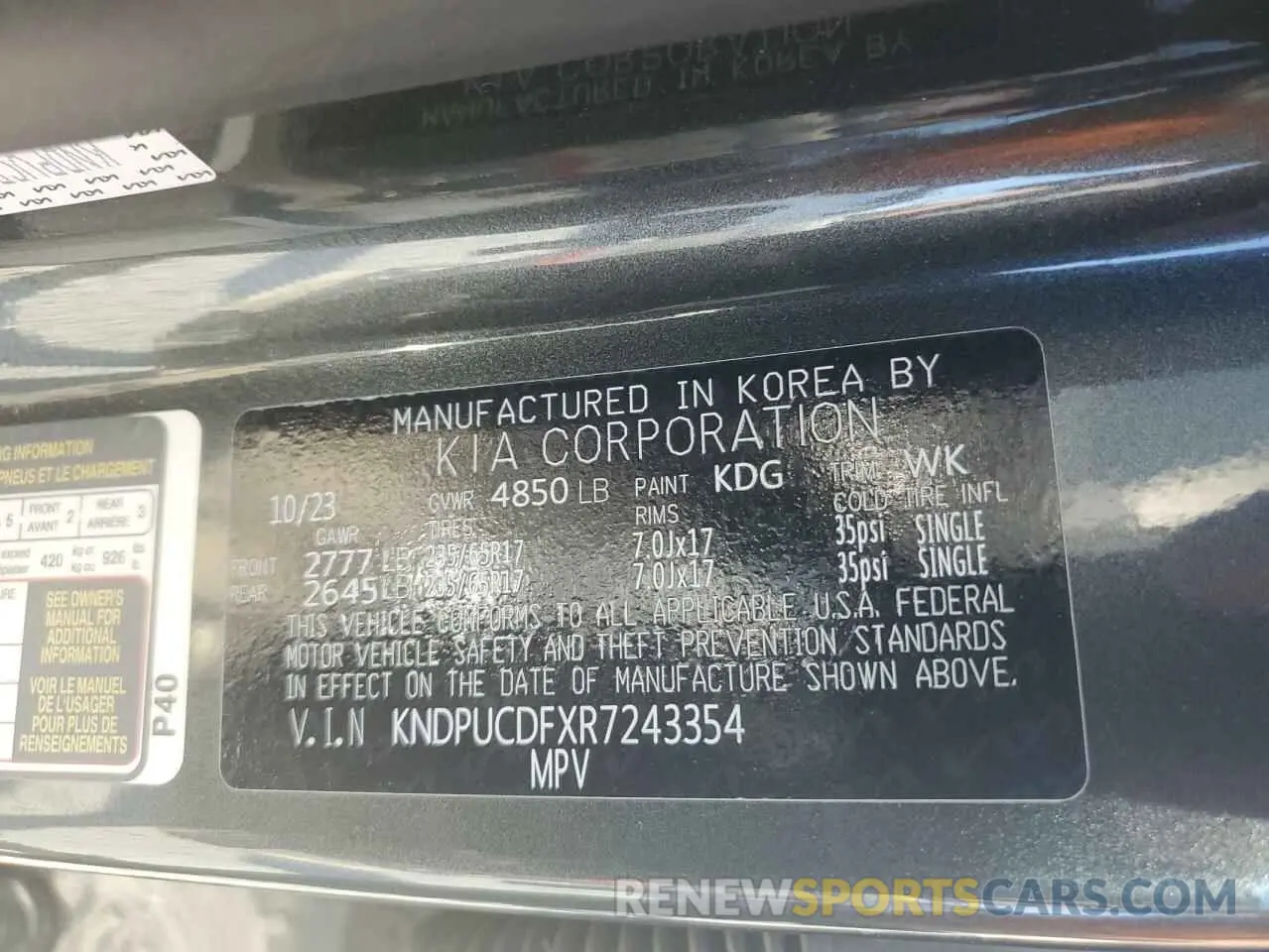 14 fotografías del automóvil dañado KNDPUCDFXR7243354 KIA SPORTAGE 2024
