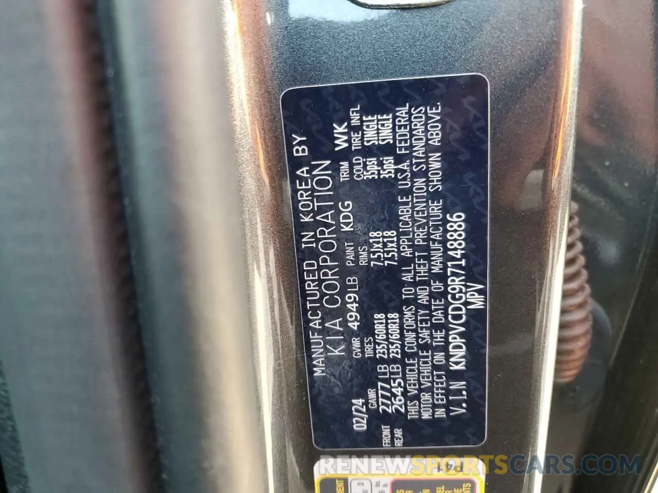 12 fotografías del automóvil dañado KNDPVCDG9R7148886 KIA SPORTAGE 2024