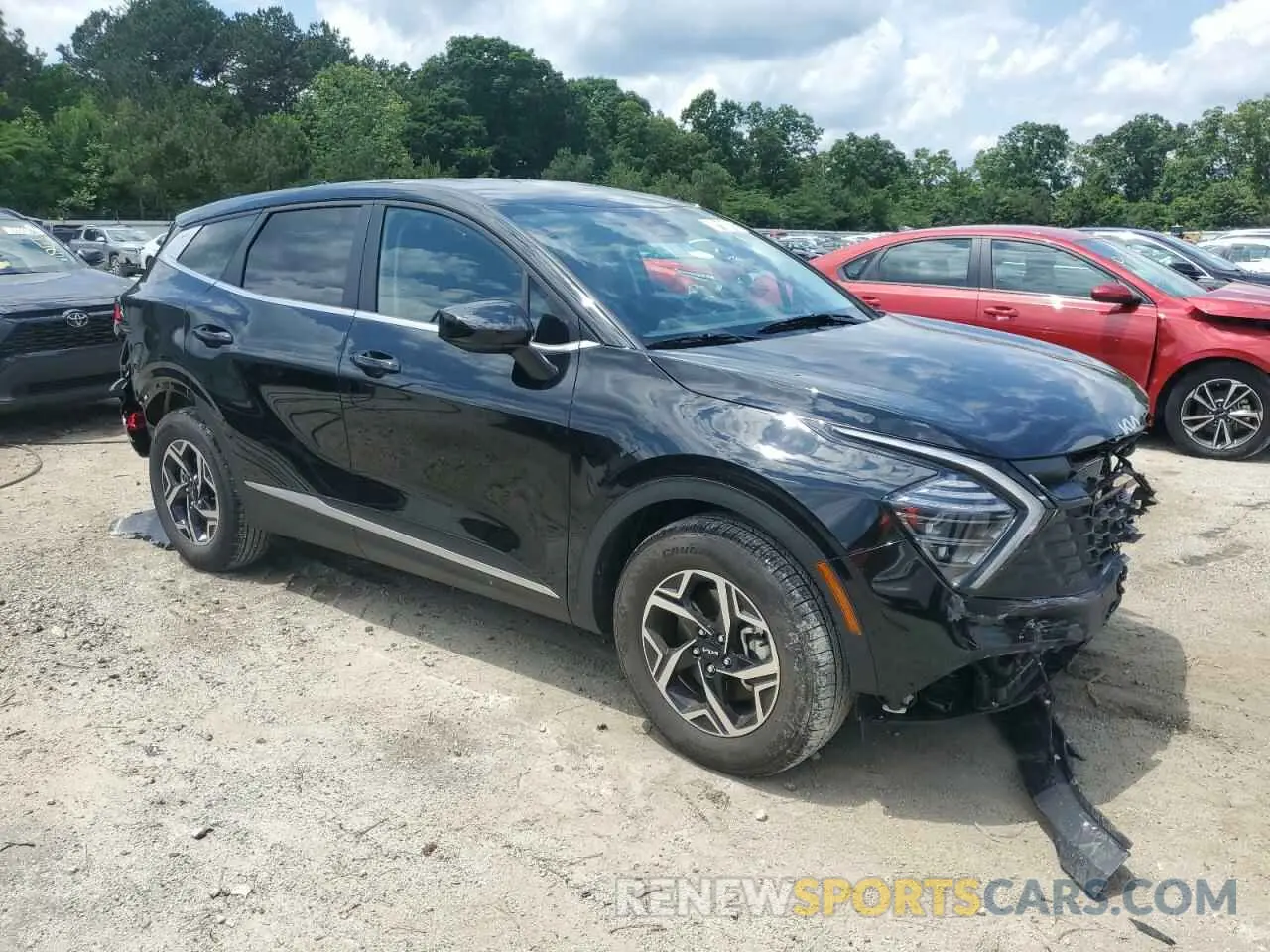 4 fotografías del automóvil dañado 5XYK23DF7SG319427 KIA SPORTAGE 2025