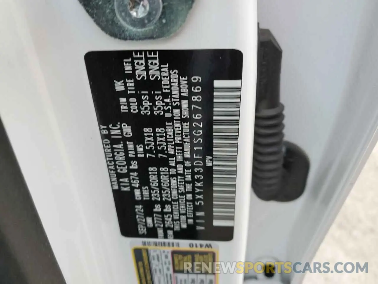 15 fotografías del automóvil dañado 5XYK33DF1SG267869 KIA SPORTAGE 2025