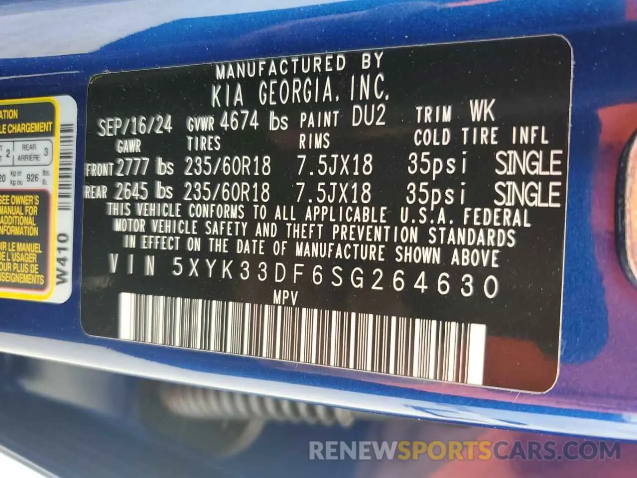13 fotografías del automóvil dañado 5XYK33DF6SG264630 KIA SPORTAGE 2025