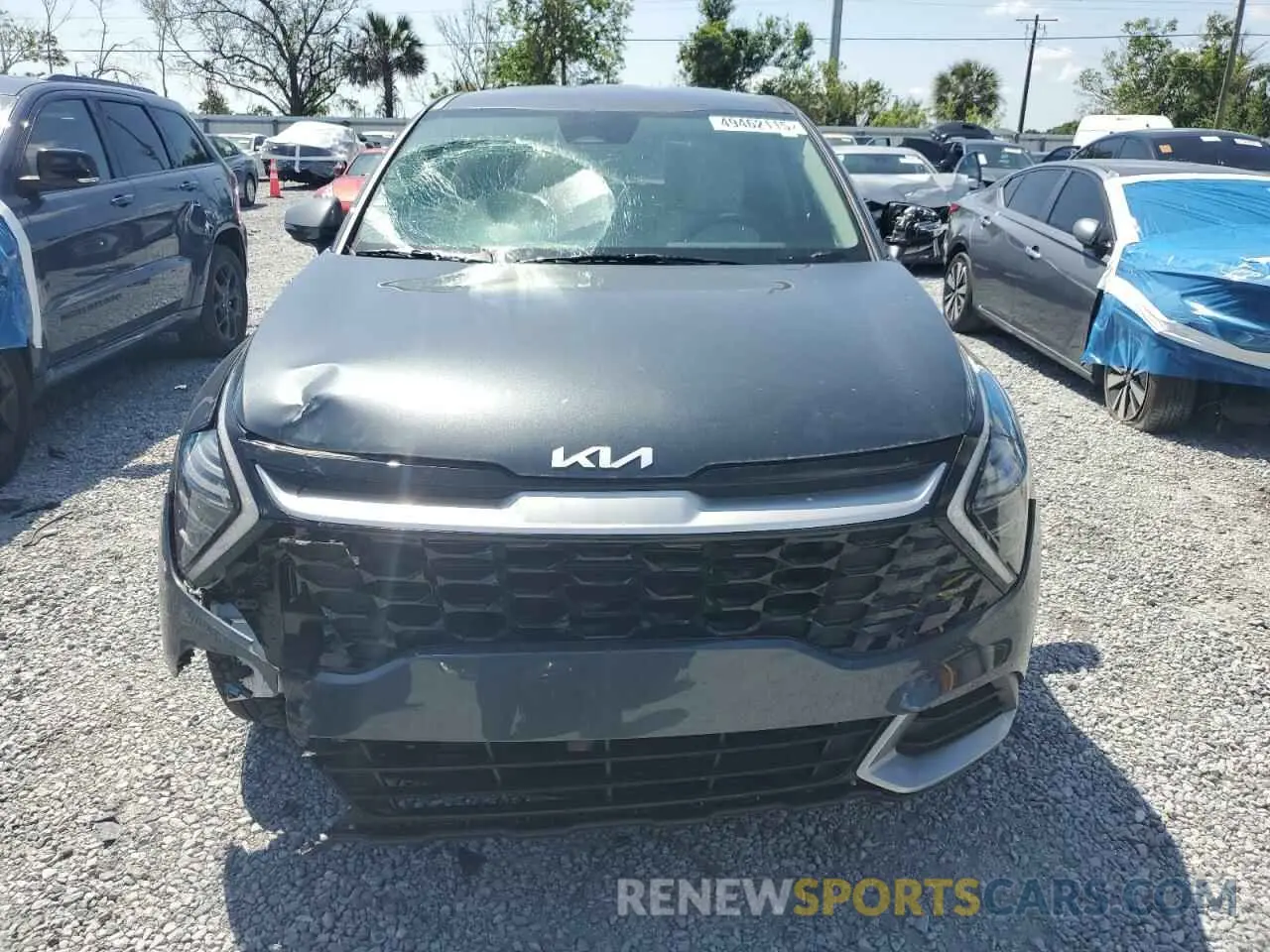 5 fotografías del automóvil dañado 5XYK33DF8SG235453 KIA SPORTAGE 2025