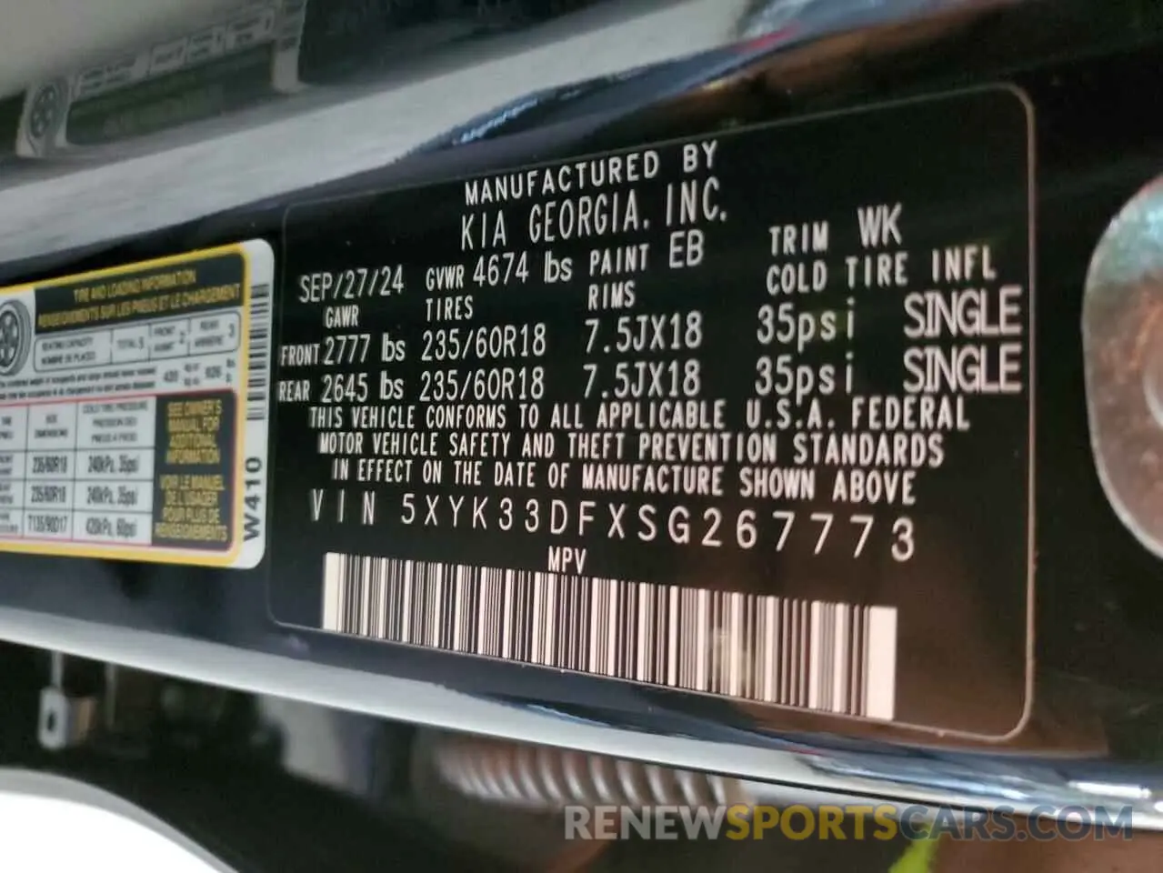 12 fotografías del automóvil dañado 5XYK33DFXSG267773 KIA SPORTAGE 2025