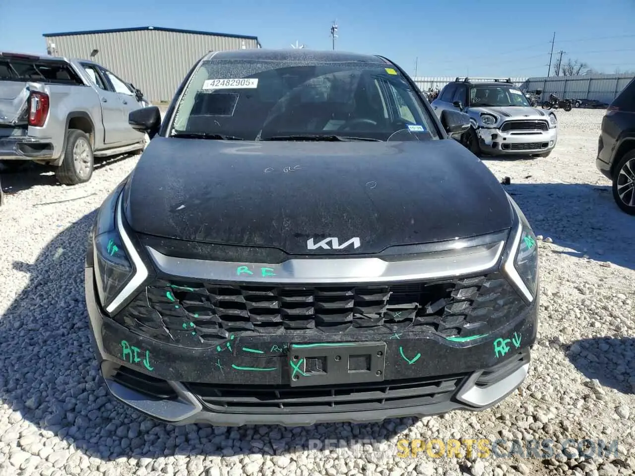 5 fotografías del automóvil dañado 5XYK33DFXSG273055 KIA SPORTAGE 2025