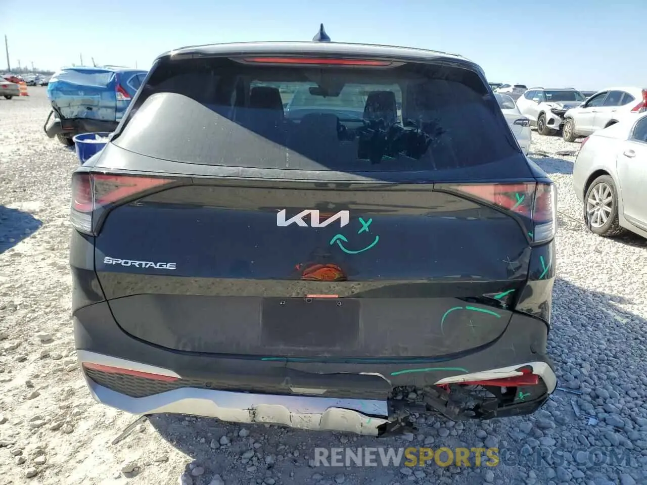 6 fotografías del automóvil dañado 5XYK33DFXSG273055 KIA SPORTAGE 2025