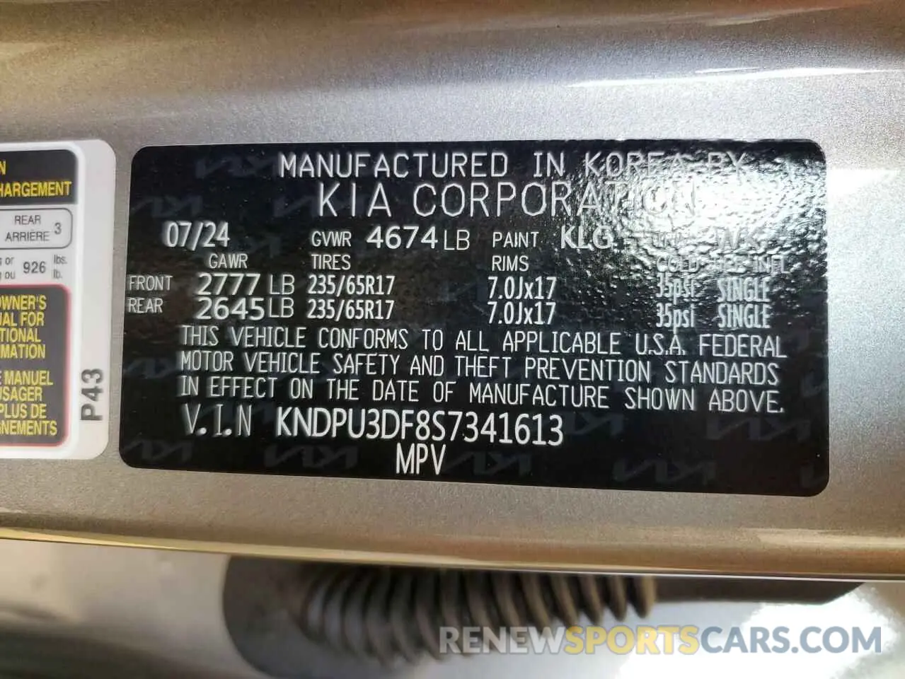 13 fotografías del automóvil dañado KNDPU3DF8S7341613 KIA SPORTAGE 2025