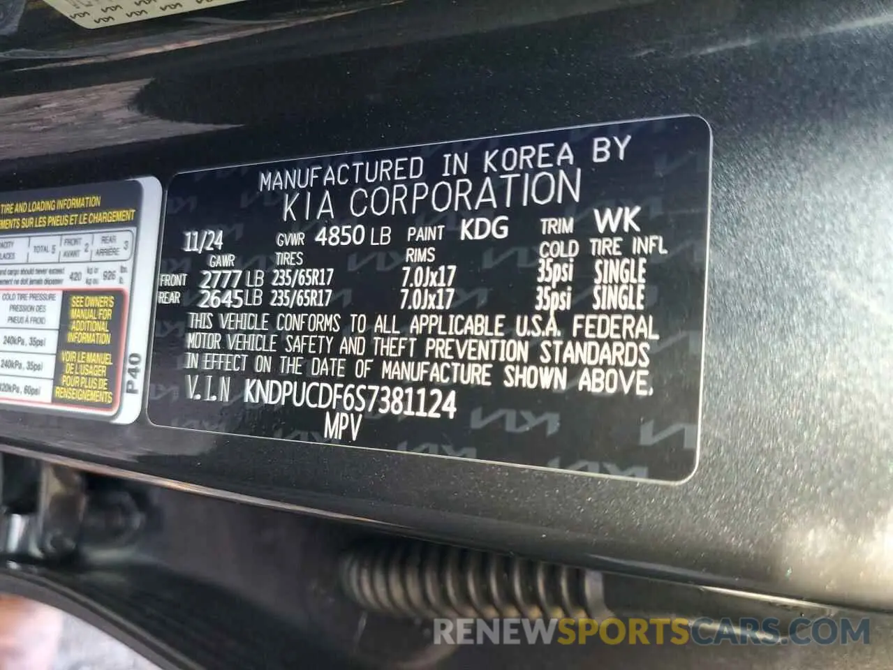 14 fotografías del automóvil dañado KNDPUCDF6S7381124 KIA SPORTAGE 2025