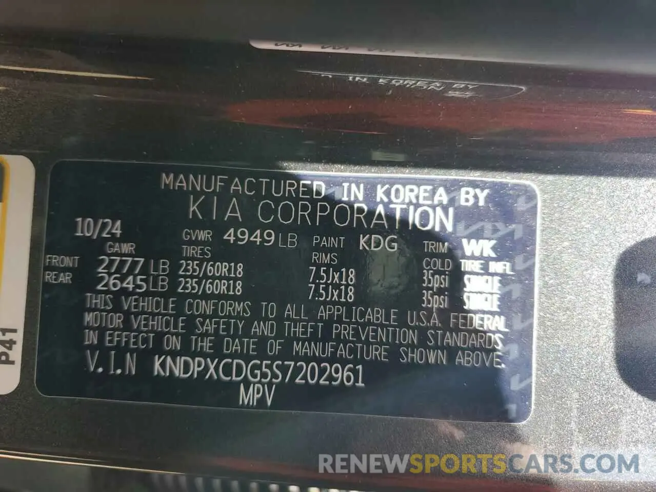 12 fotografías del automóvil dañado KNDPXCDG5S7202961 KIA SPORTAGE 2025