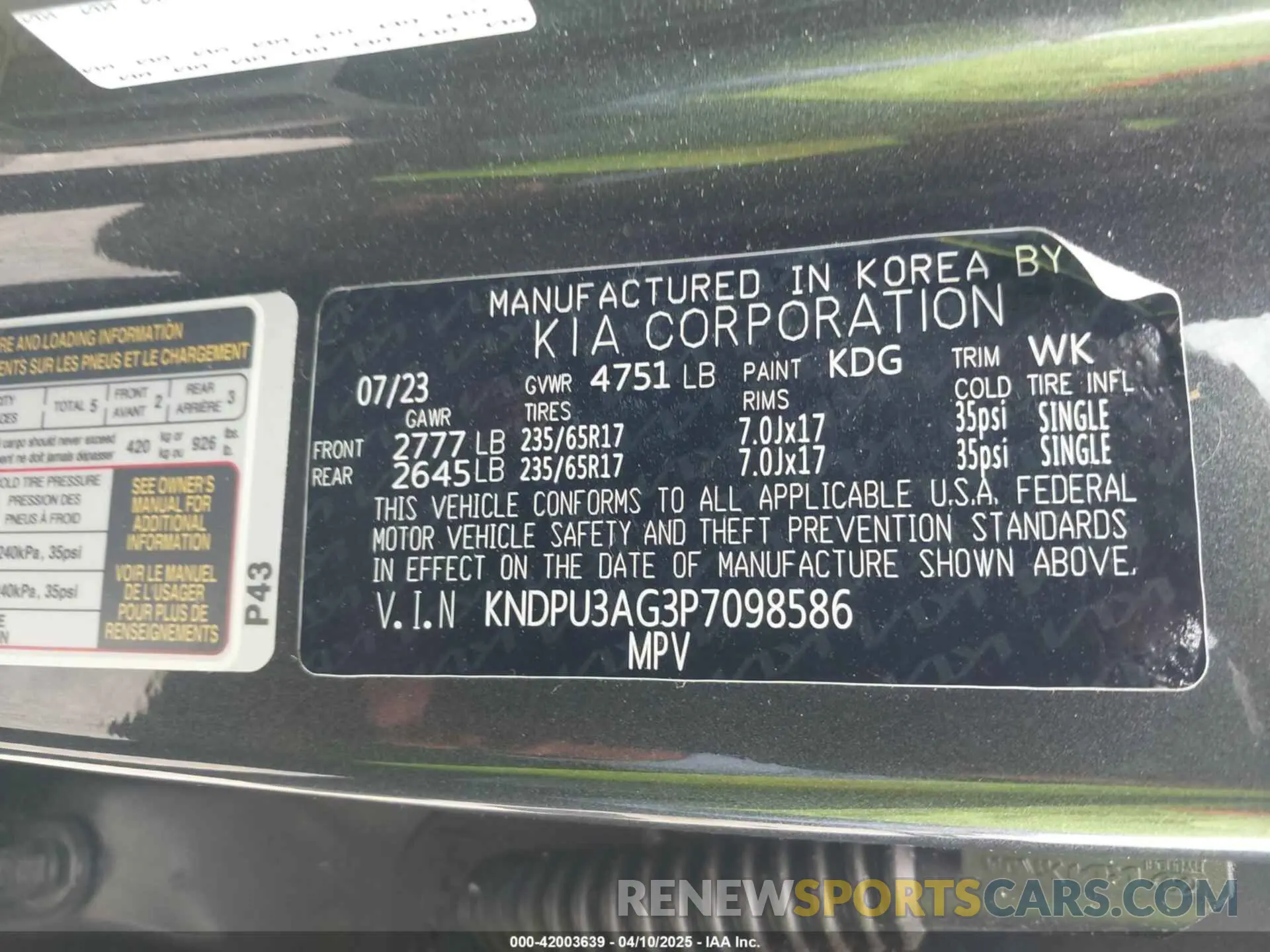 9 fotografías del automóvil dañado KNDPU3AG3P7098586 KIA SPORTAGE HYBRID 2023
