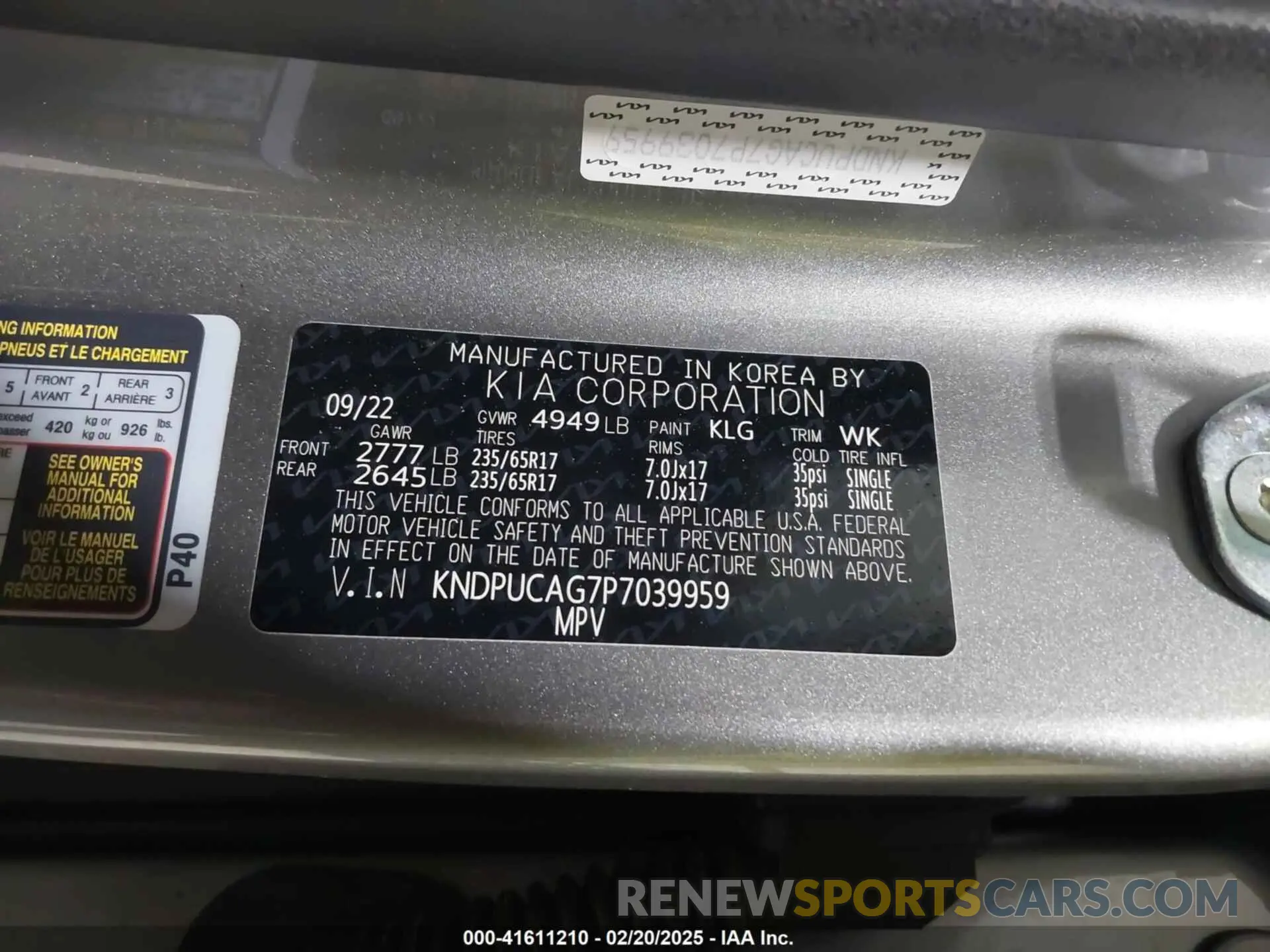 9 fotografías del automóvil dañado KNDPUCAG7P7039959 KIA SPORTAGE HYBRID 2023