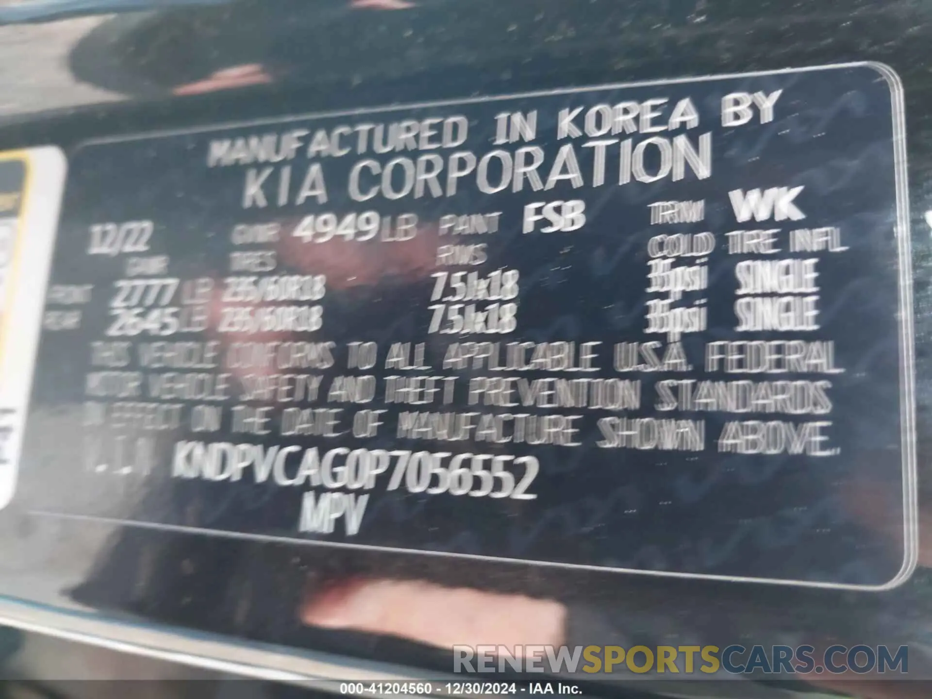 9 fotografías del automóvil dañado KNDPVCAG0P7056552 KIA SPORTAGE HYBRID 2023