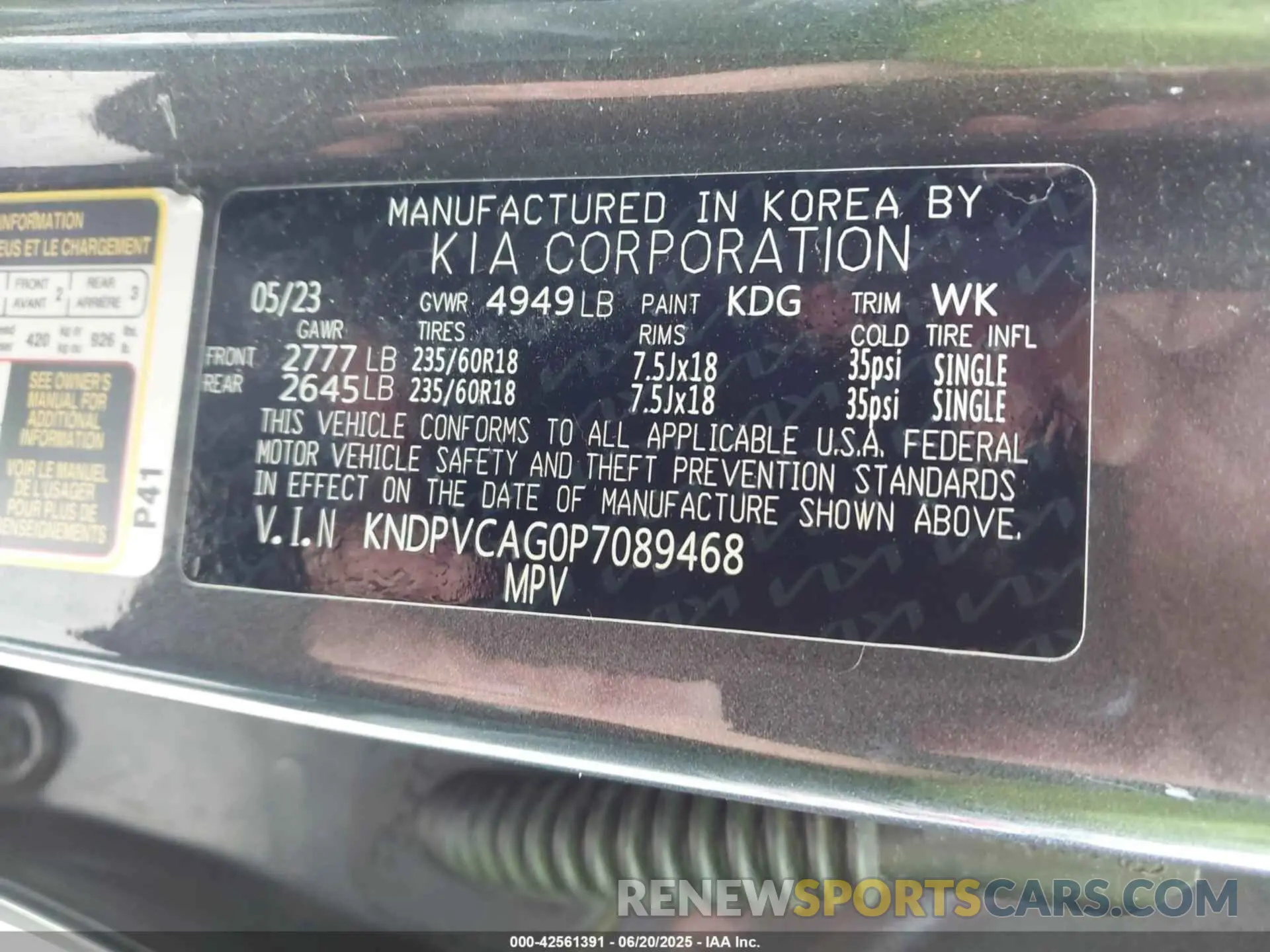 9 fotografías del automóvil dañado KNDPVCAG0P7089468 KIA SPORTAGE HYBRID 2023
