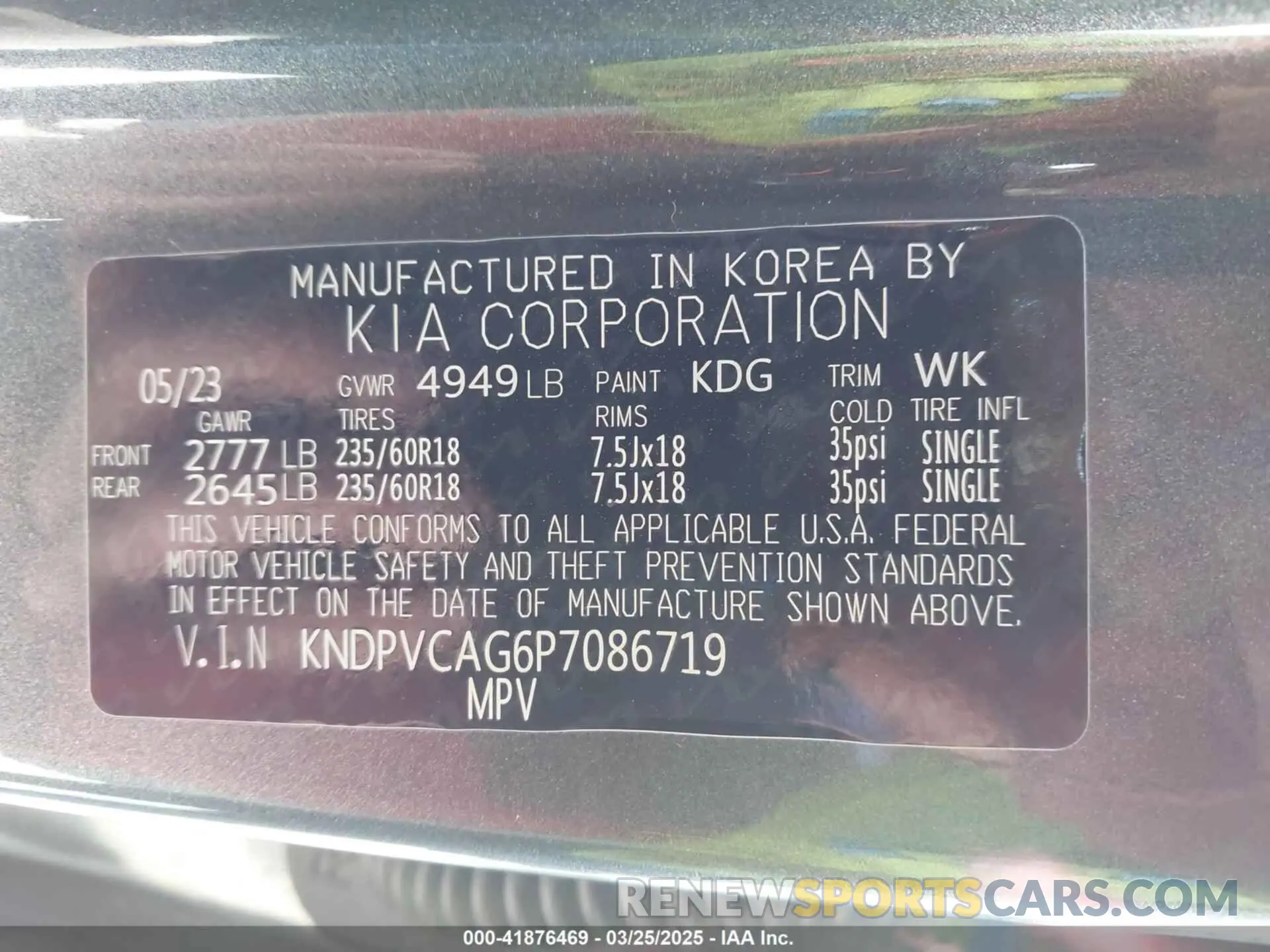9 fotografías del automóvil dañado KNDPVCAG6P7086719 KIA SPORTAGE HYBRID 2023