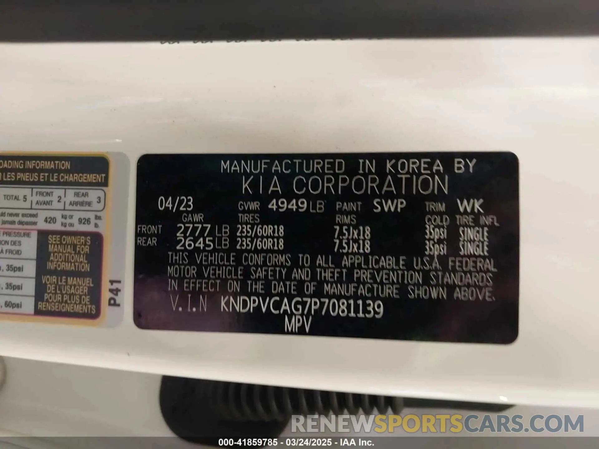 9 fotografías del automóvil dañado KNDPVCAG7P7081139 KIA SPORTAGE HYBRID 2023
