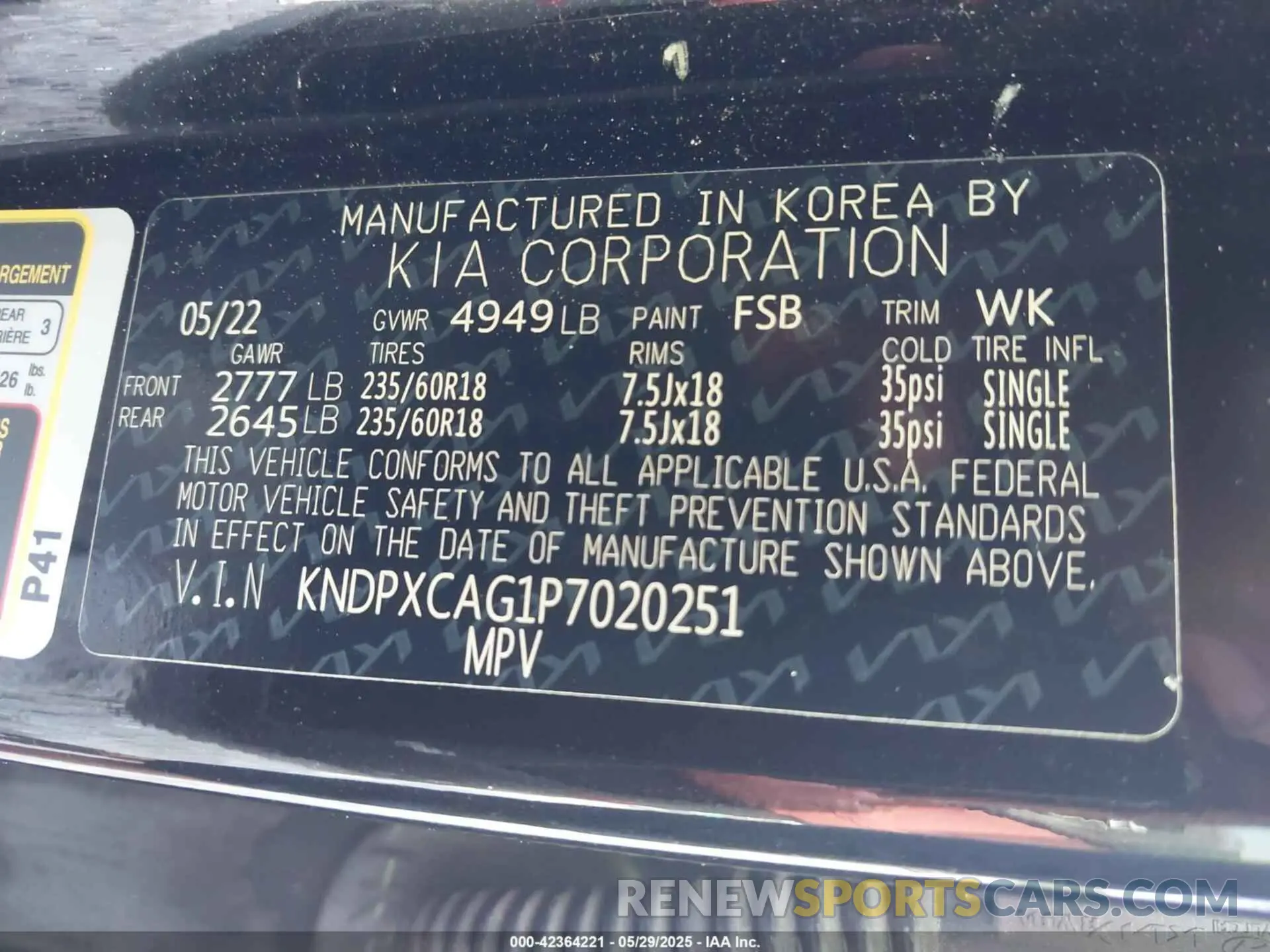 9 fotografías del automóvil dañado KNDPXCAG1P7020251 KIA SPORTAGE HYBRID 2023