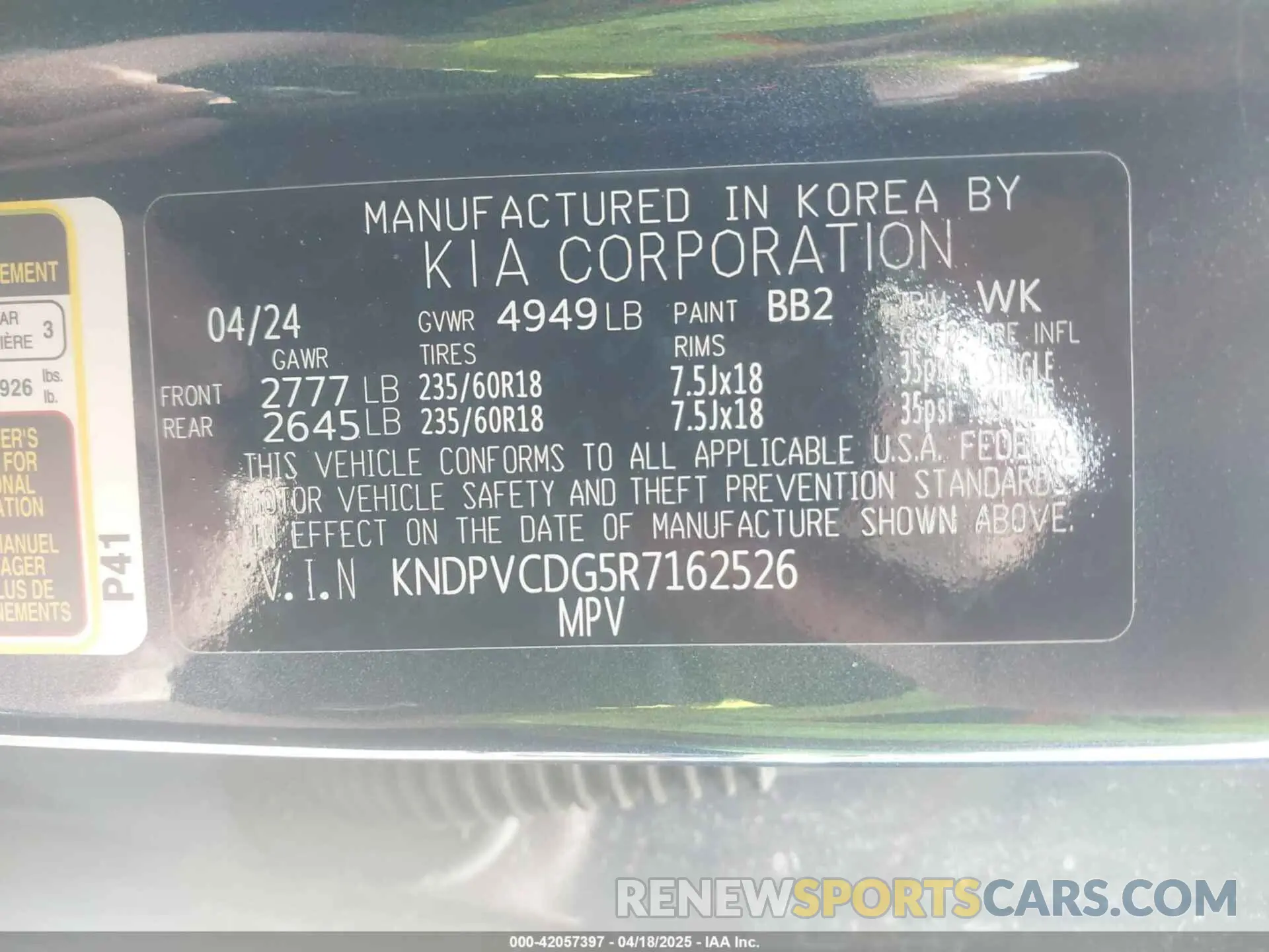 9 fotografías del automóvil dañado KNDPVCDG5R7162526 KIA SPORTAGE HYBRID 2024