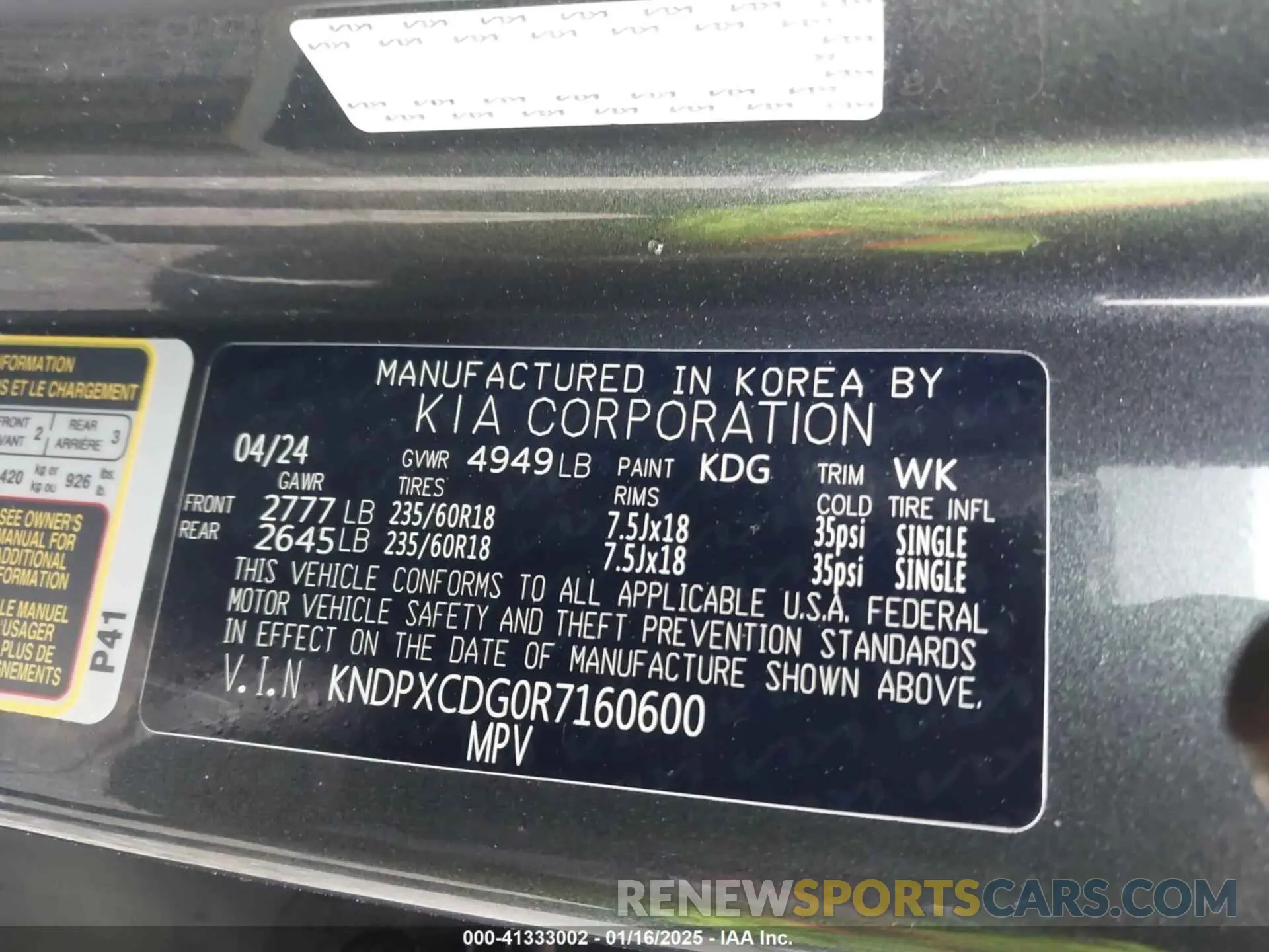 9 fotografías del automóvil dañado KNDPXCDG0R7160600 KIA SPORTAGE HYBRID 2024