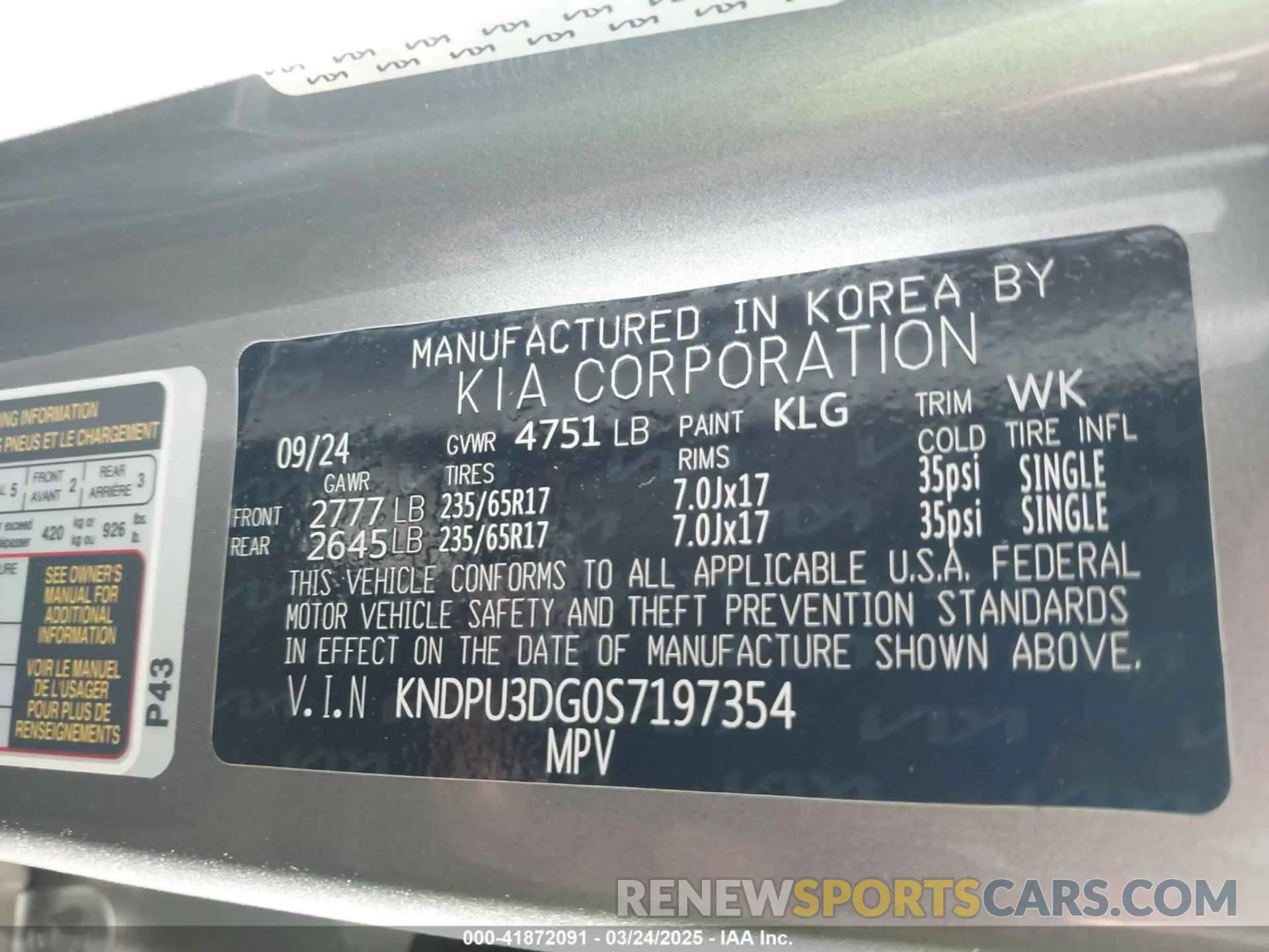 9 fotografías del automóvil dañado KNDPU3DG0S7197354 KIA SPORTAGE HYBRID 2025