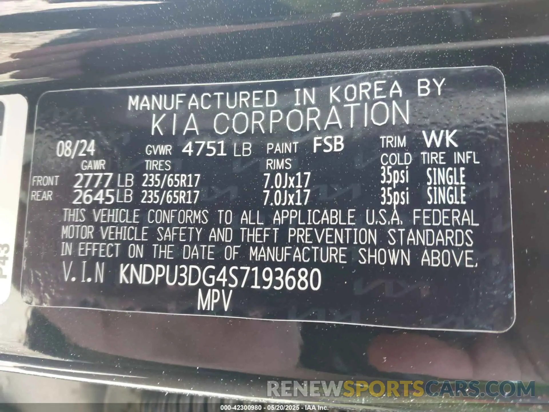 9 fotografías del automóvil dañado KNDPU3DG4S7193680 KIA SPORTAGE HYBRID 2025