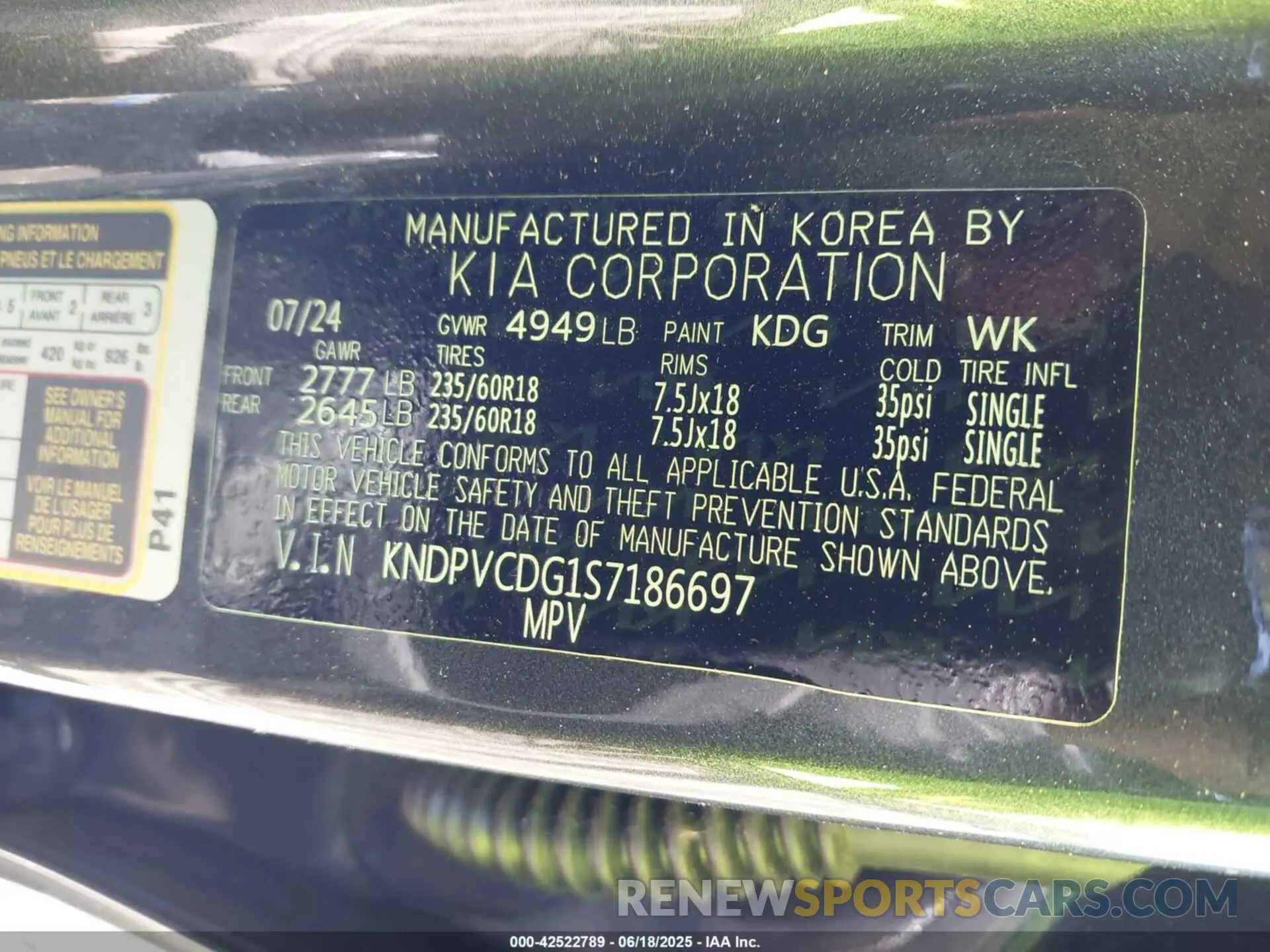 9 fotografías del automóvil dañado KNDPVCDG1S7186697 KIA SPORTAGE HYBRID 2025