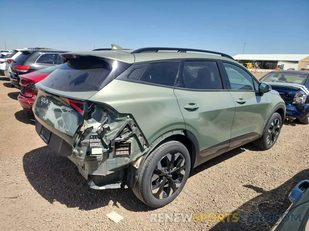 3 fotografías del automóvil dañado 5XYK6CAF3PG074402 KIA SPORTAGE X 2023