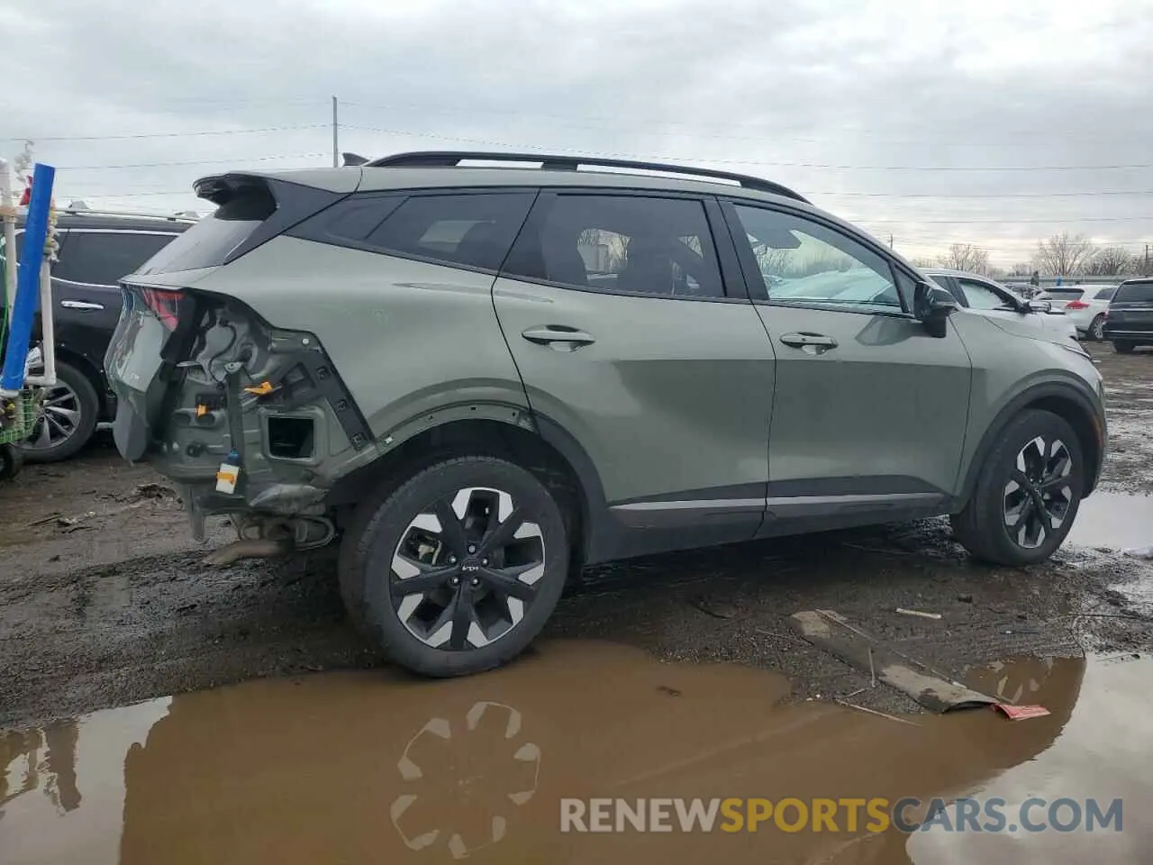 3 fotografías del automóvil dañado 5XYK6CAF9PG125417 KIA SPORTAGE X 2023