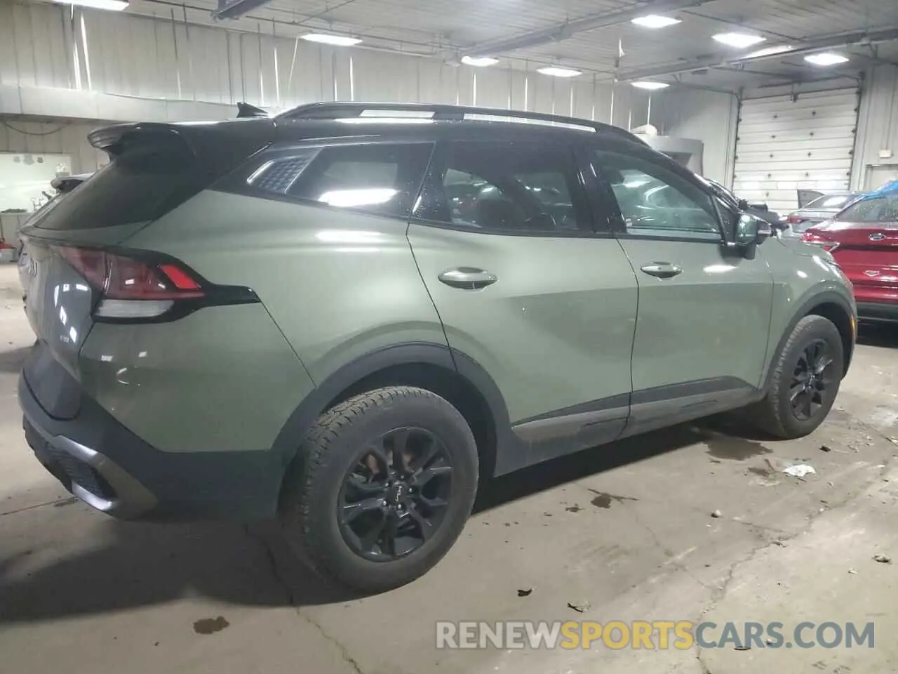 3 fotografías del automóvil dañado 5XYK7CAFXPG016123 KIA SPORTAGE X 2023