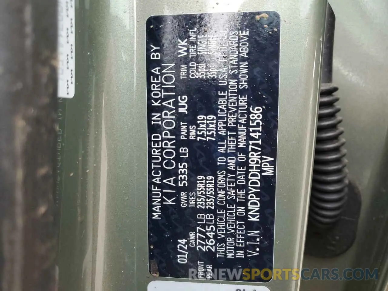 14 fotografías del automóvil dañado KNDPYDDH9R7141586 KIA SPORTAGE X 2024