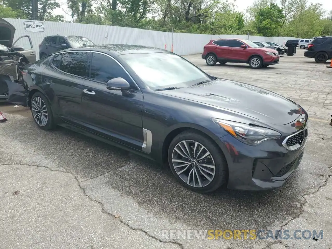 4 fotografías del automóvil dañado KNAE25LA3K6058487 KIA STINGER 2019
