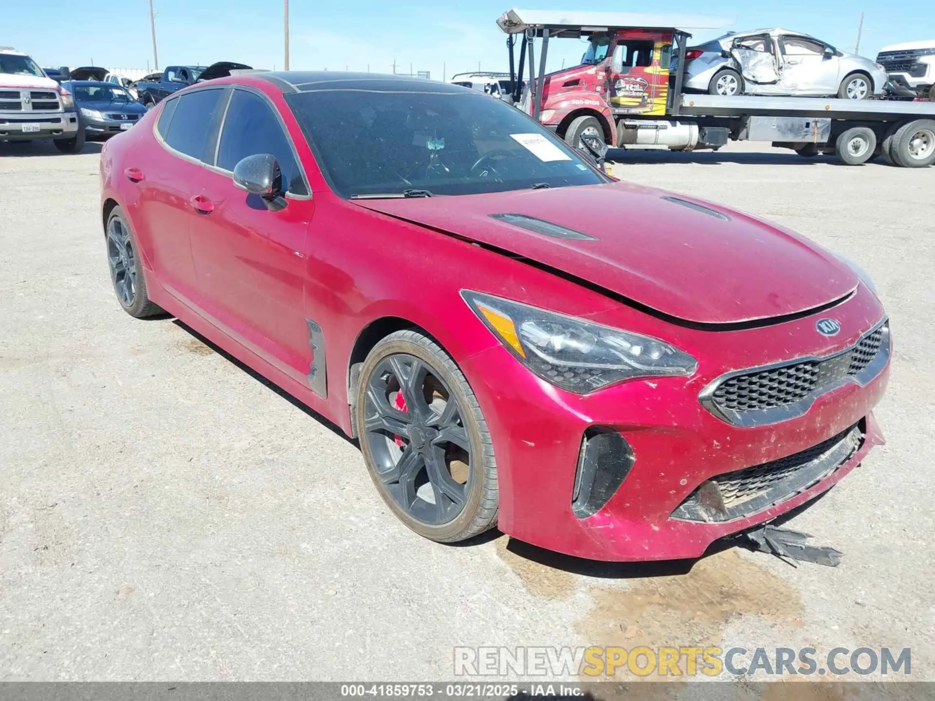 1 fotografías del automóvil dañado KNAE45LC4K6058140 KIA STINGER 2019