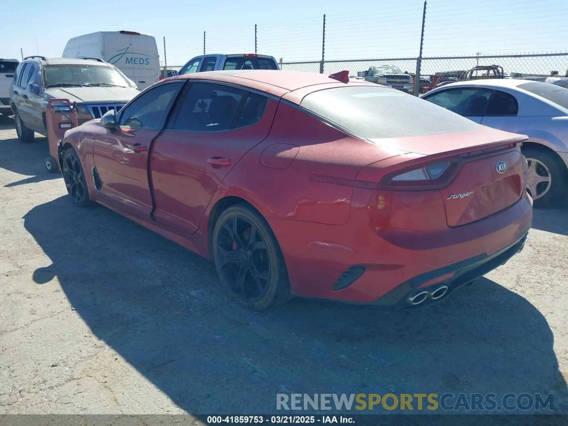 3 fotografías del automóvil dañado KNAE45LC4K6058140 KIA STINGER 2019