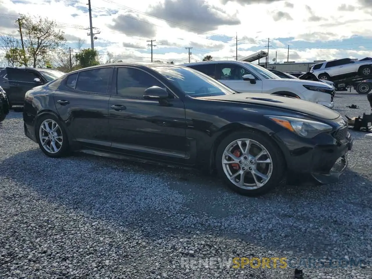 4 fotografías del automóvil dañado KNAE15LA0L6078149 KIA STINGER 2020
