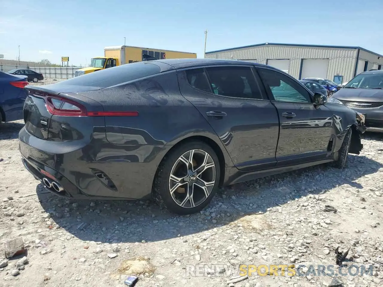 3 fotografías del automóvil dañado KNAE15LA7L6077211 KIA STINGER 2020