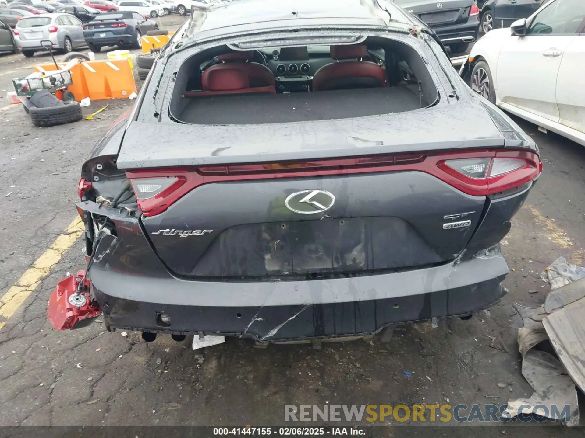 6 fotografías del automóvil dañado KNAE55LCXL6071473 KIA STINGER 2020