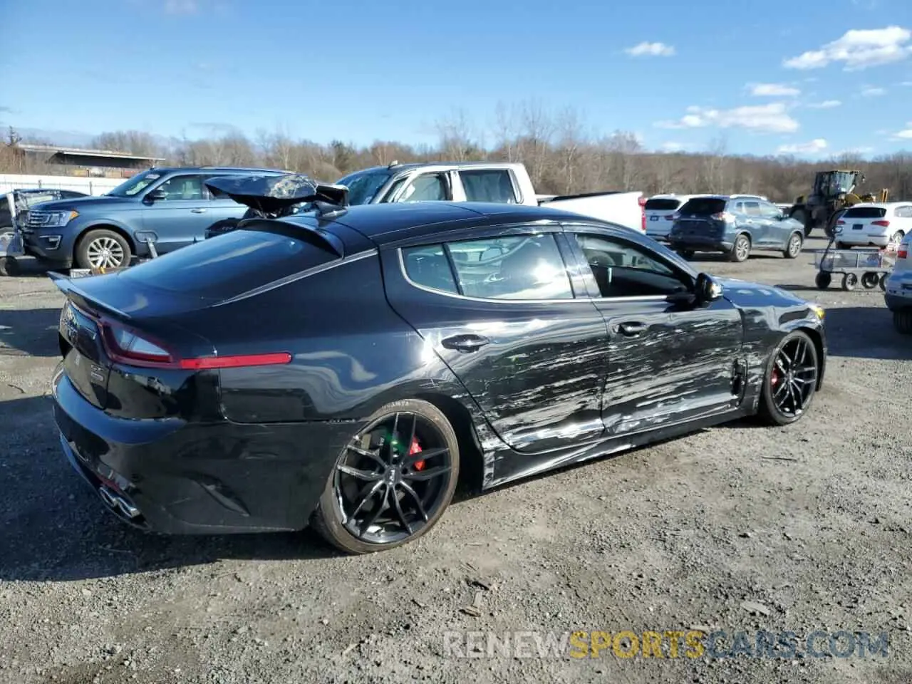 3 fotografías del automóvil dañado KNAE55LCXL6080593 KIA STINGER 2020