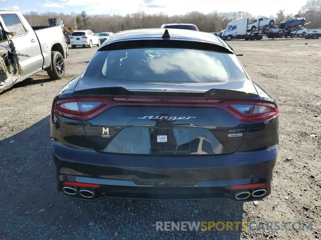 6 fotografías del automóvil dañado KNAE55LCXL6080593 KIA STINGER 2020