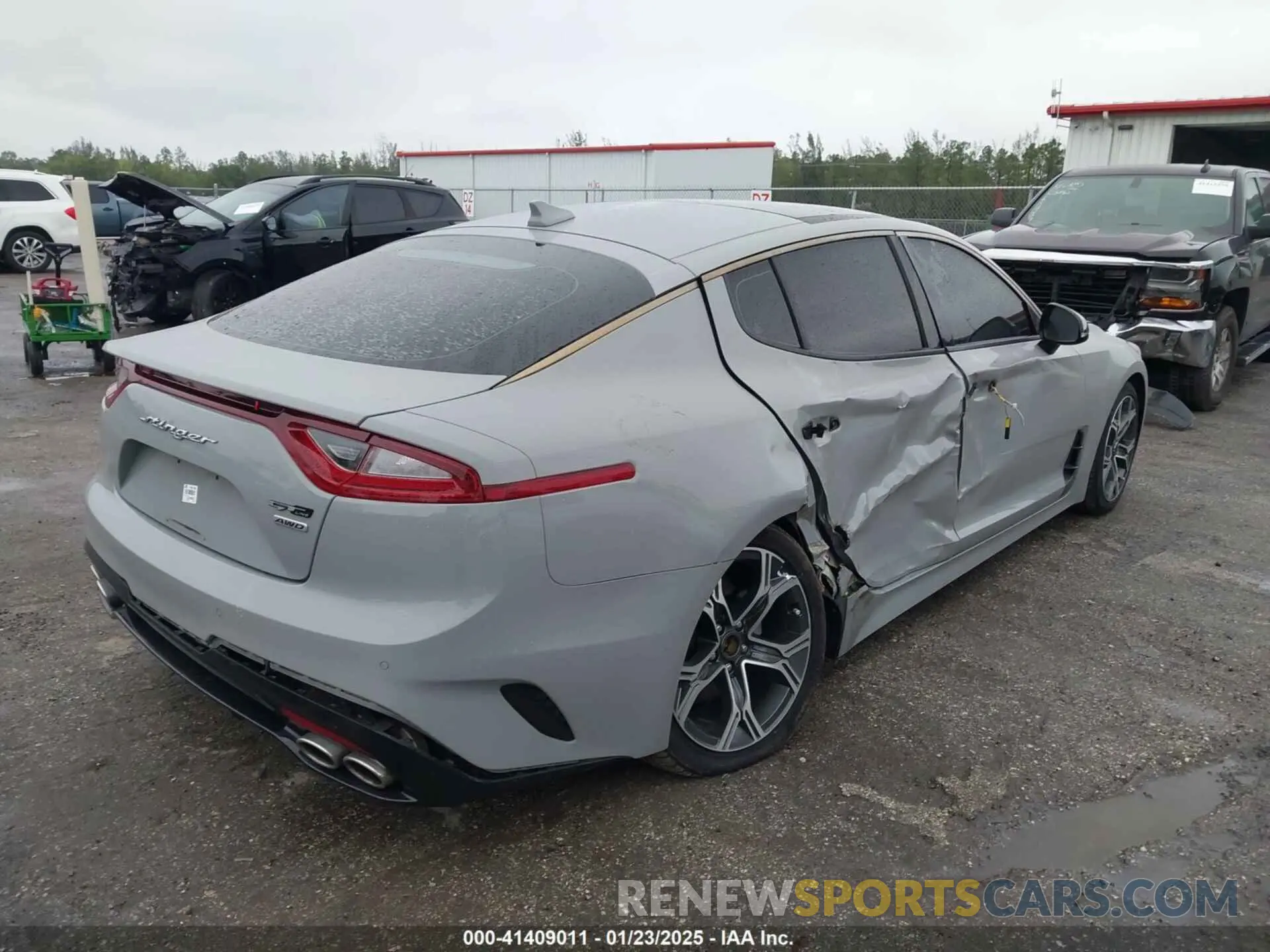 4 fotografías del automóvil dañado KNAE15LA6M6091313 KIA STINGER 2021