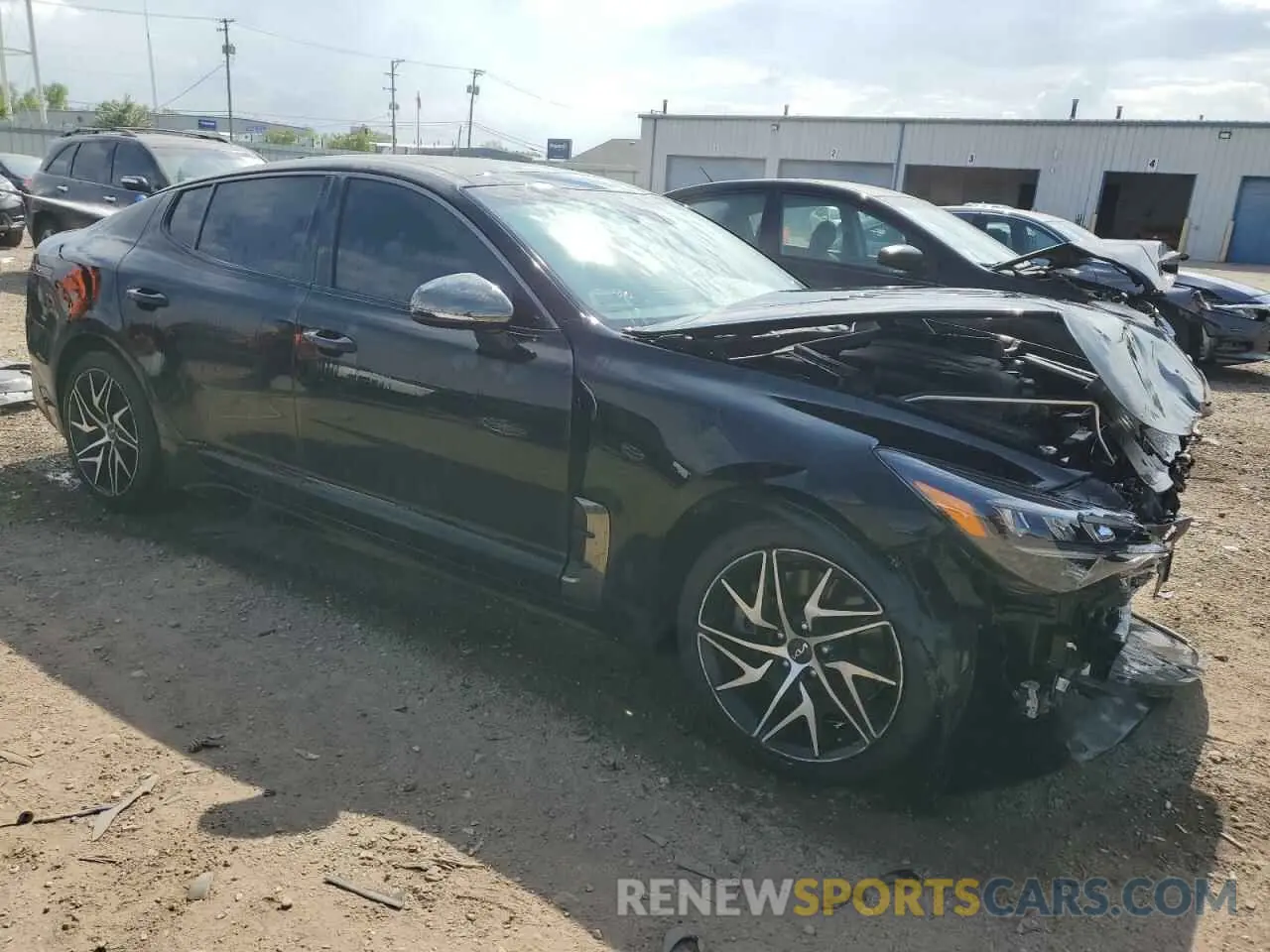 4 fotografías del automóvil dañado KNAE35LD0N6116275 KIA STINGER 2022