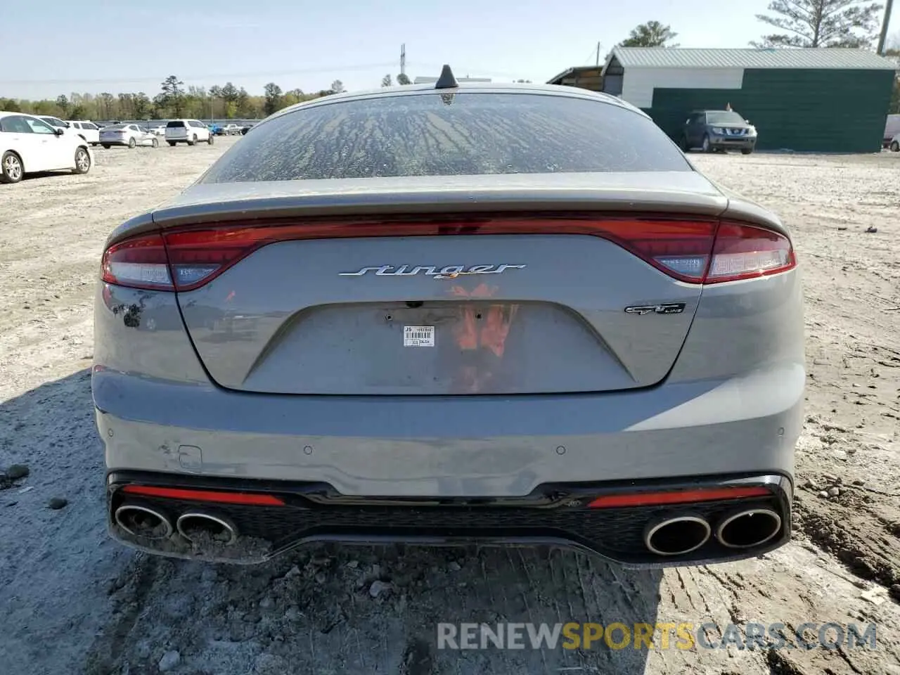 6 fotografías del automóvil dañado KNAE35LD0N6116390 KIA STINGER 2022