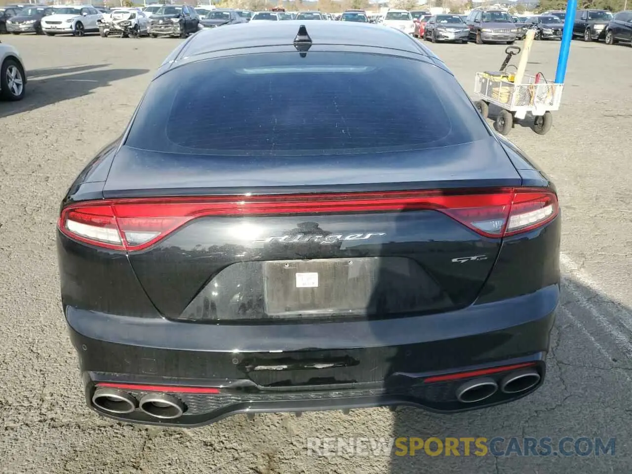 6 fotografías del automóvil dañado KNAE35LD4N6113511 KIA STINGER 2022