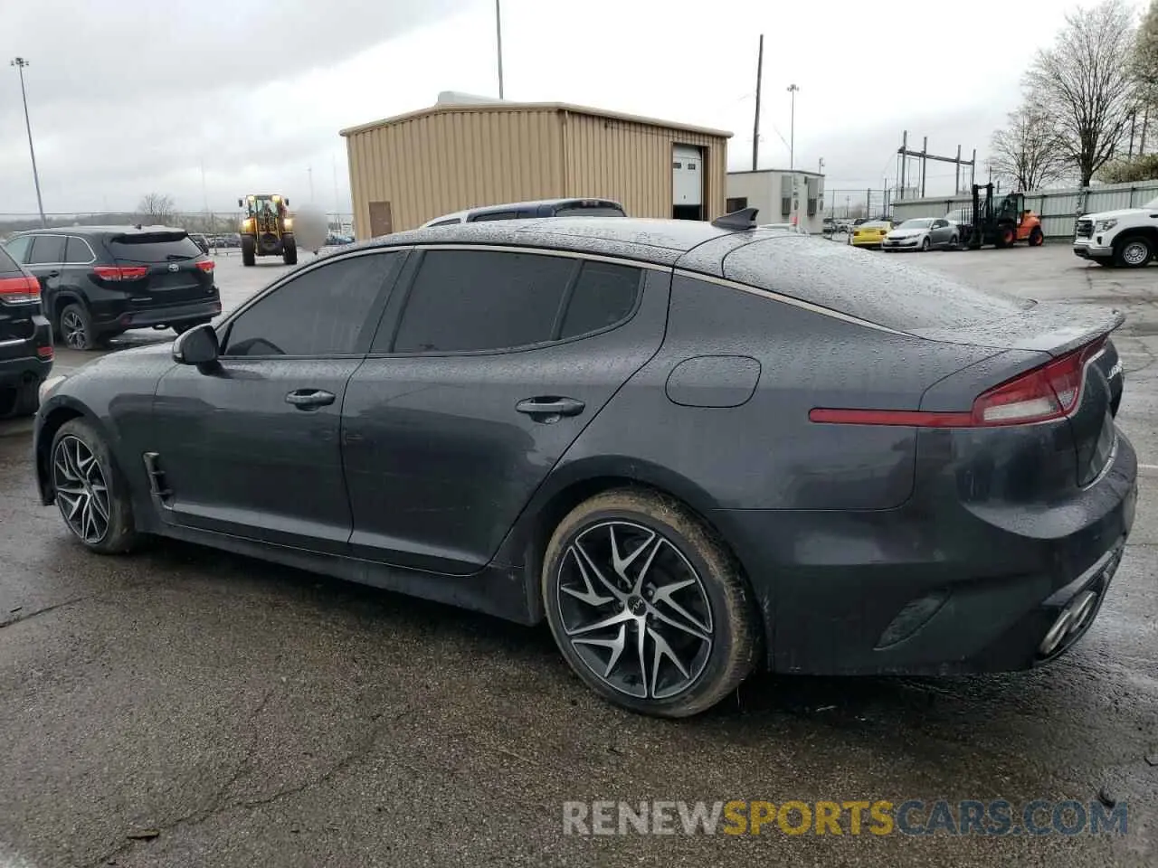 2 fotografías del automóvil dañado KNAE35LD7N6117648 KIA STINGER 2022