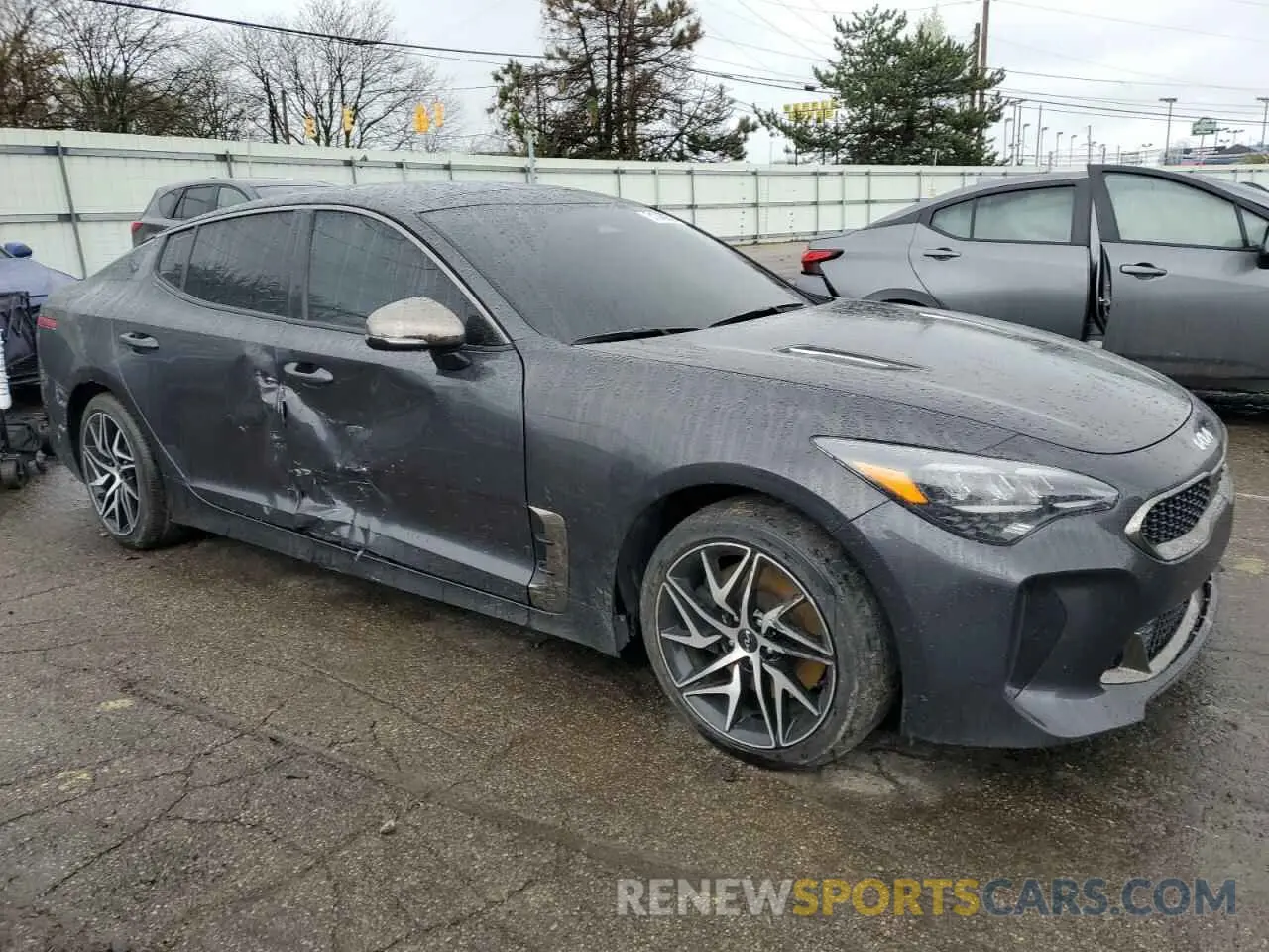 4 fotografías del automóvil dañado KNAE35LD7N6117648 KIA STINGER 2022