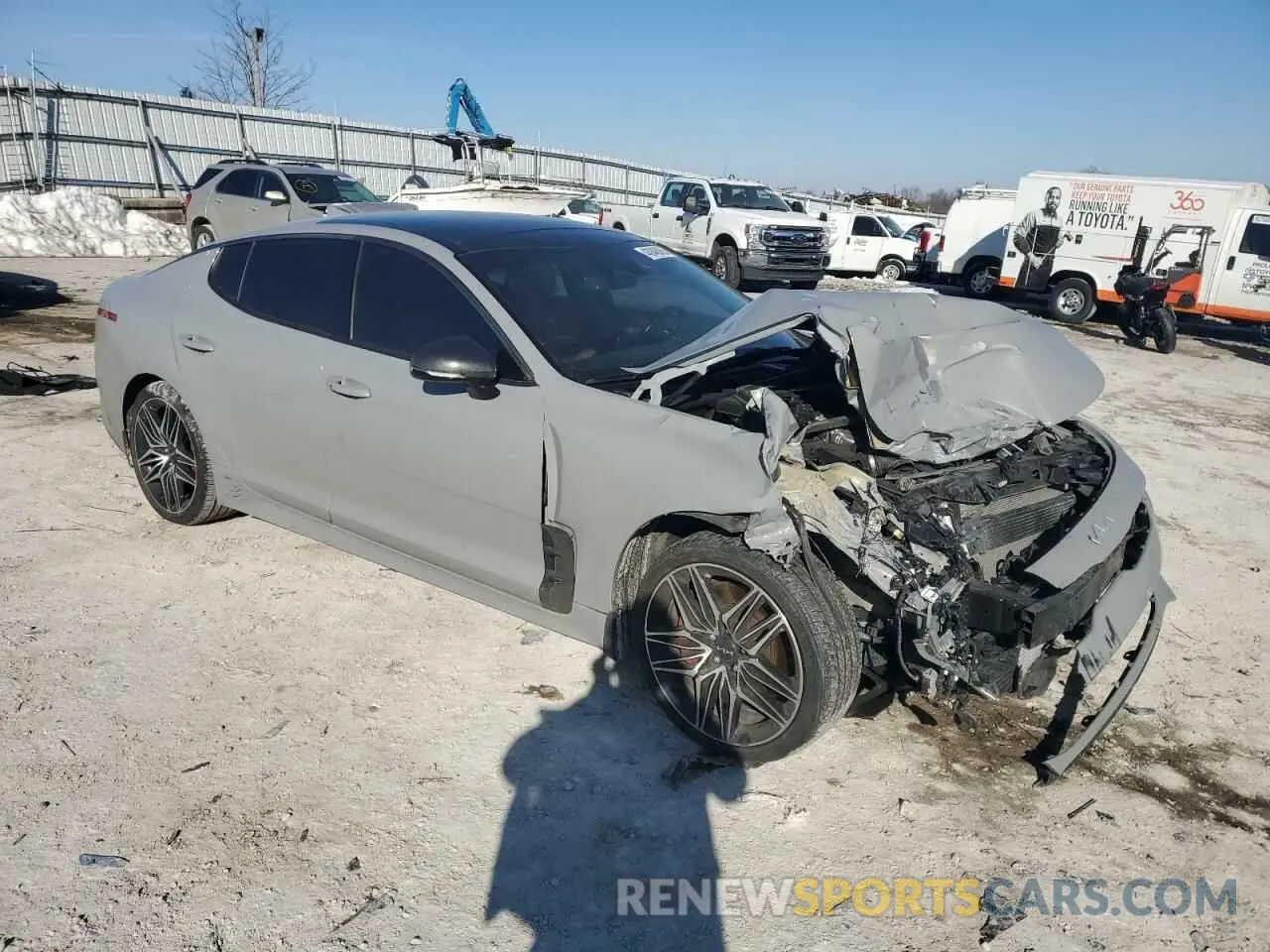 4 fotografías del automóvil dañado KNAE45LC7N6119730 KIA STINGER 2022